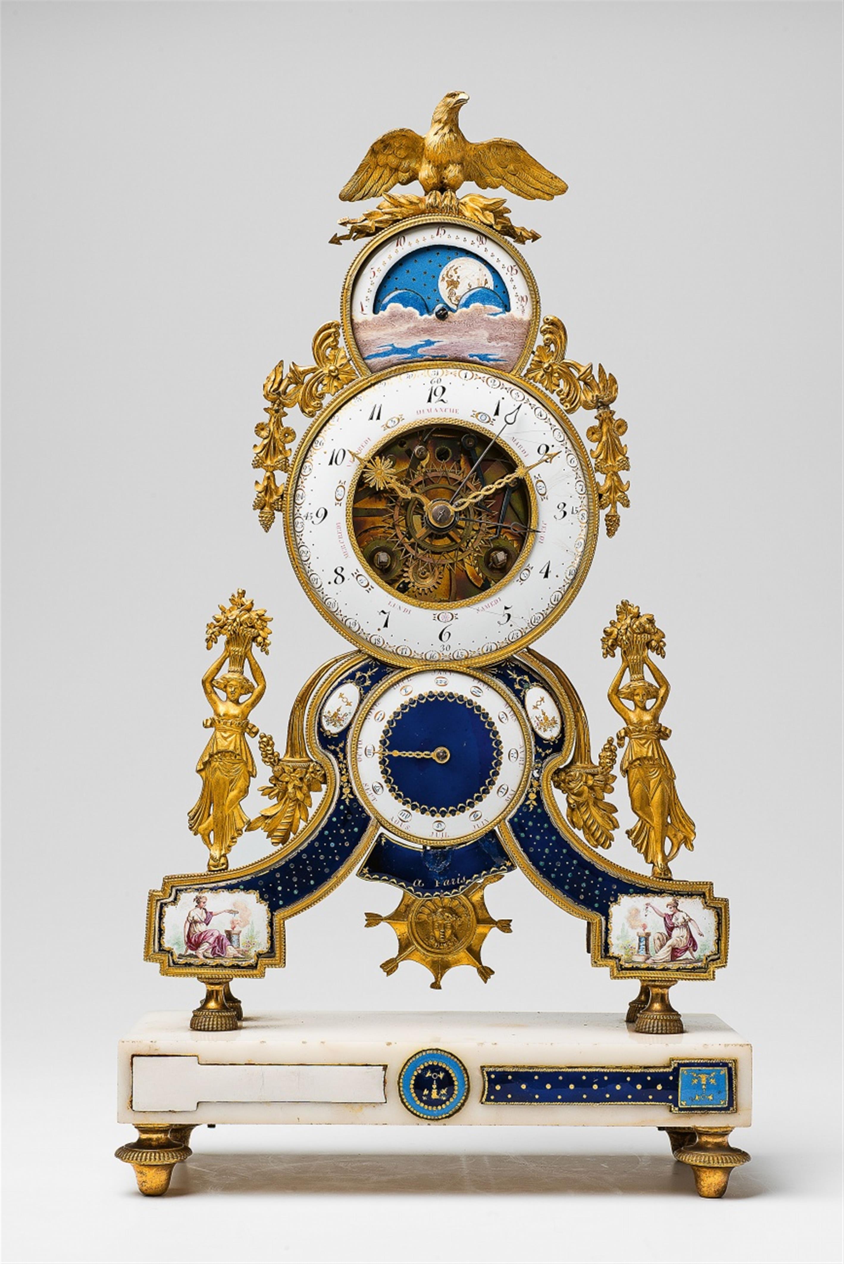 Pendule squelette d´époque Louis XVI - image-1
