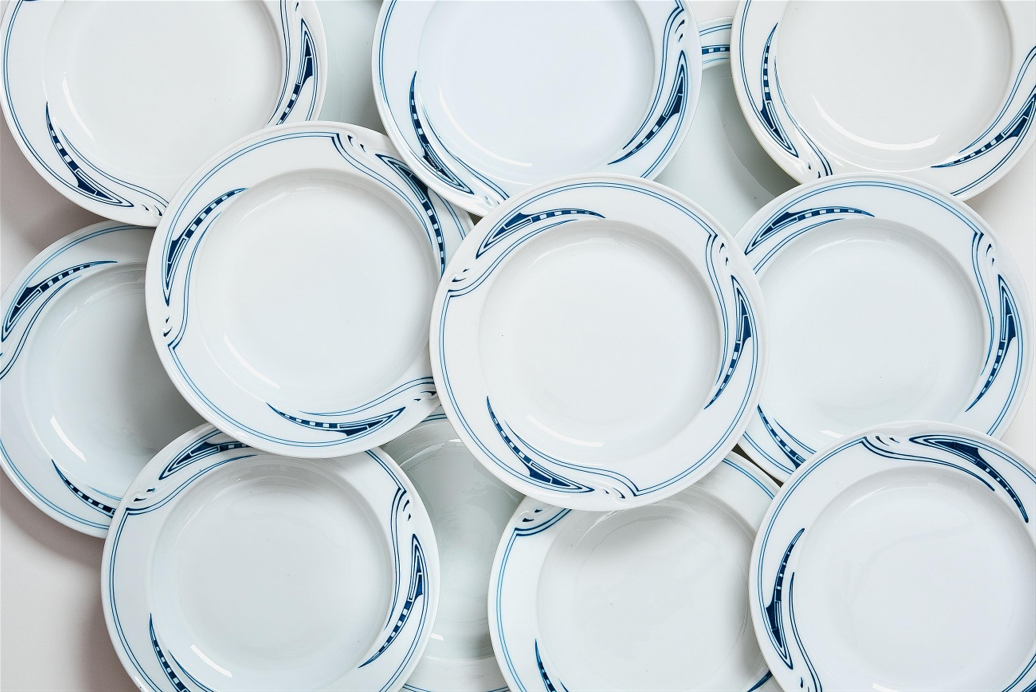 Fourteen Meissen porcelain soup bowls designed by Henry van de Velde - image-2