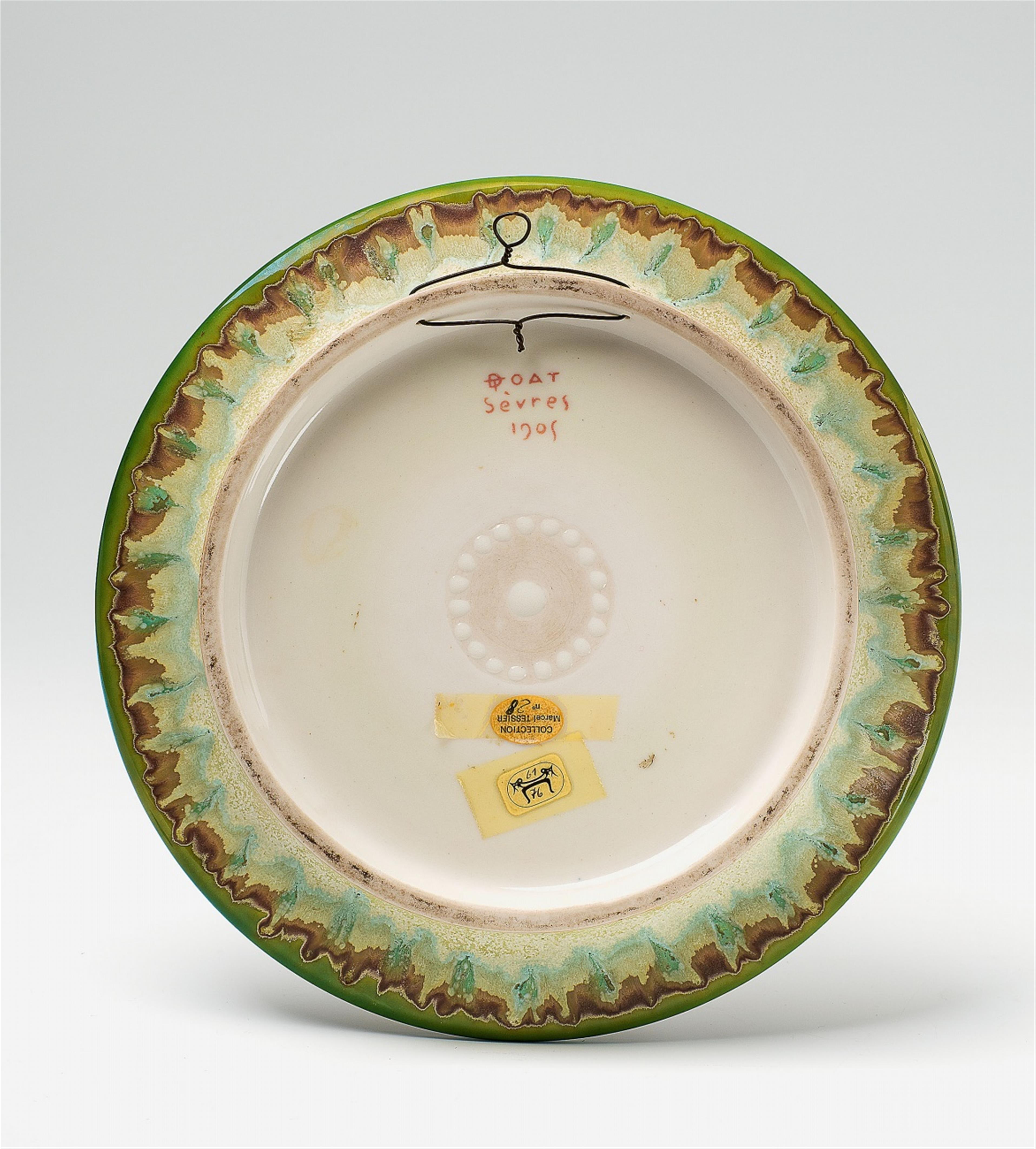 A Sèvres porcelain plate with Minerva by Taxile Doat - image-2