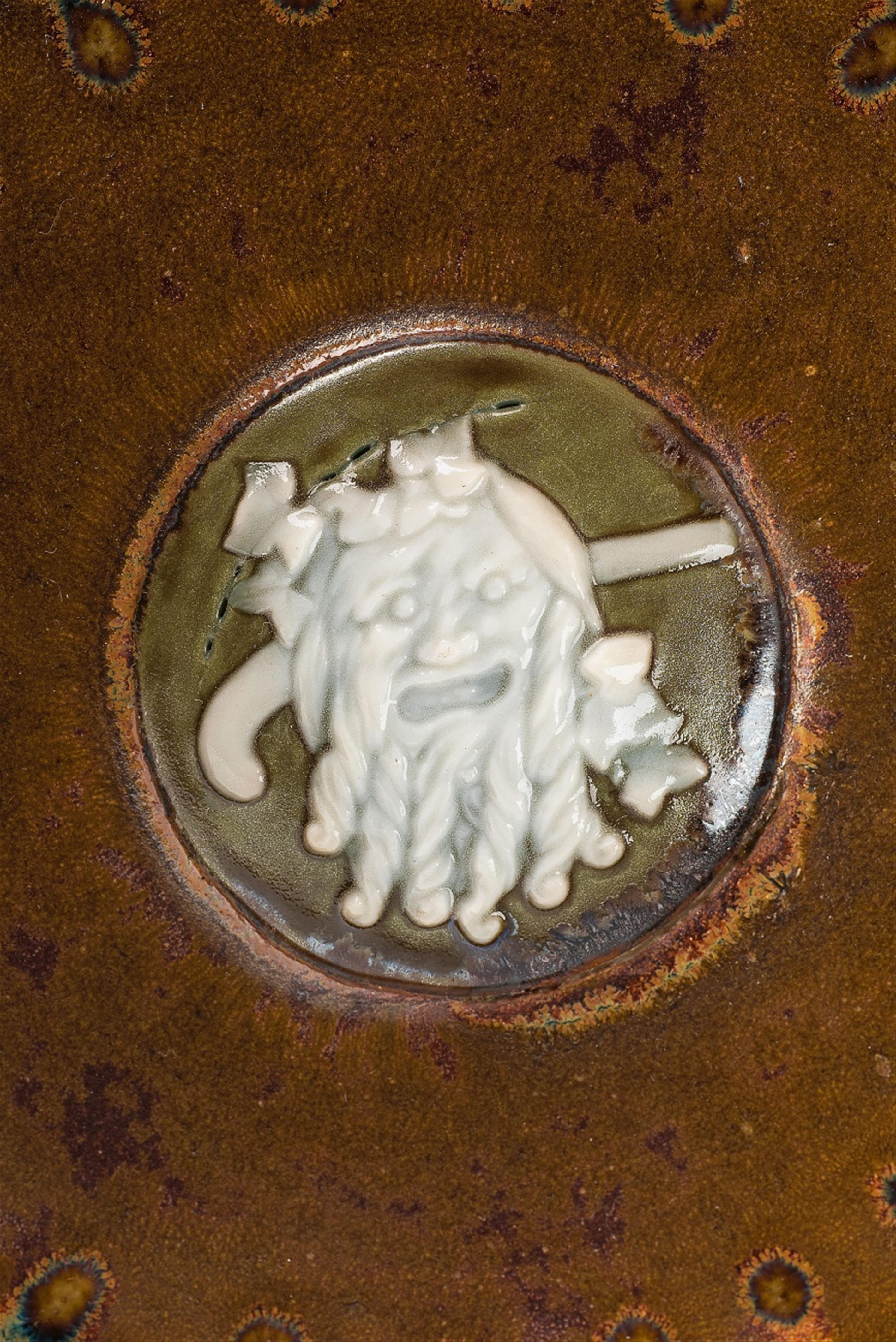 A Sèvres porcelain plate with Bacchus by Taxile Doat - image-2