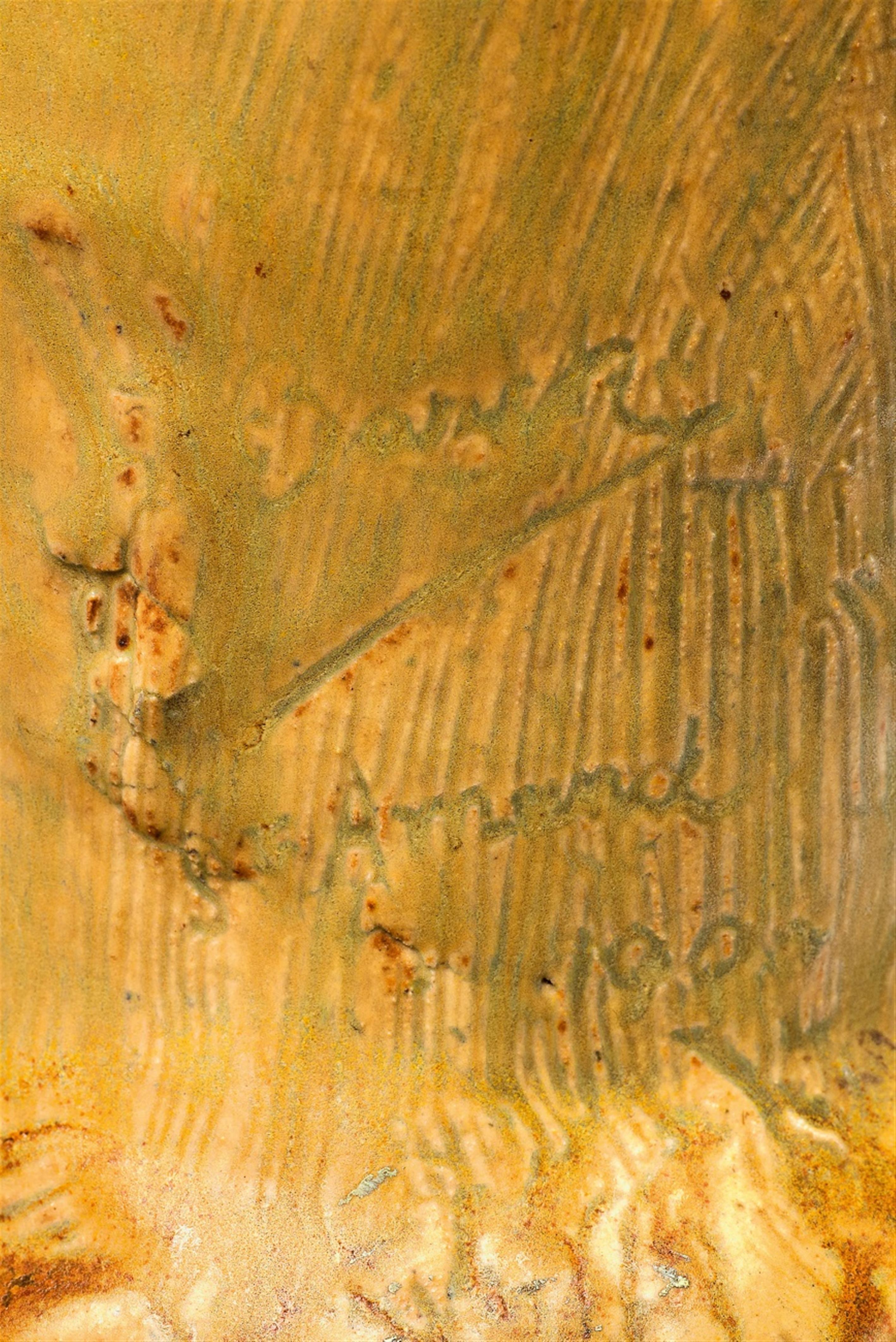 A figural brown glazed ceramic vase - image-3