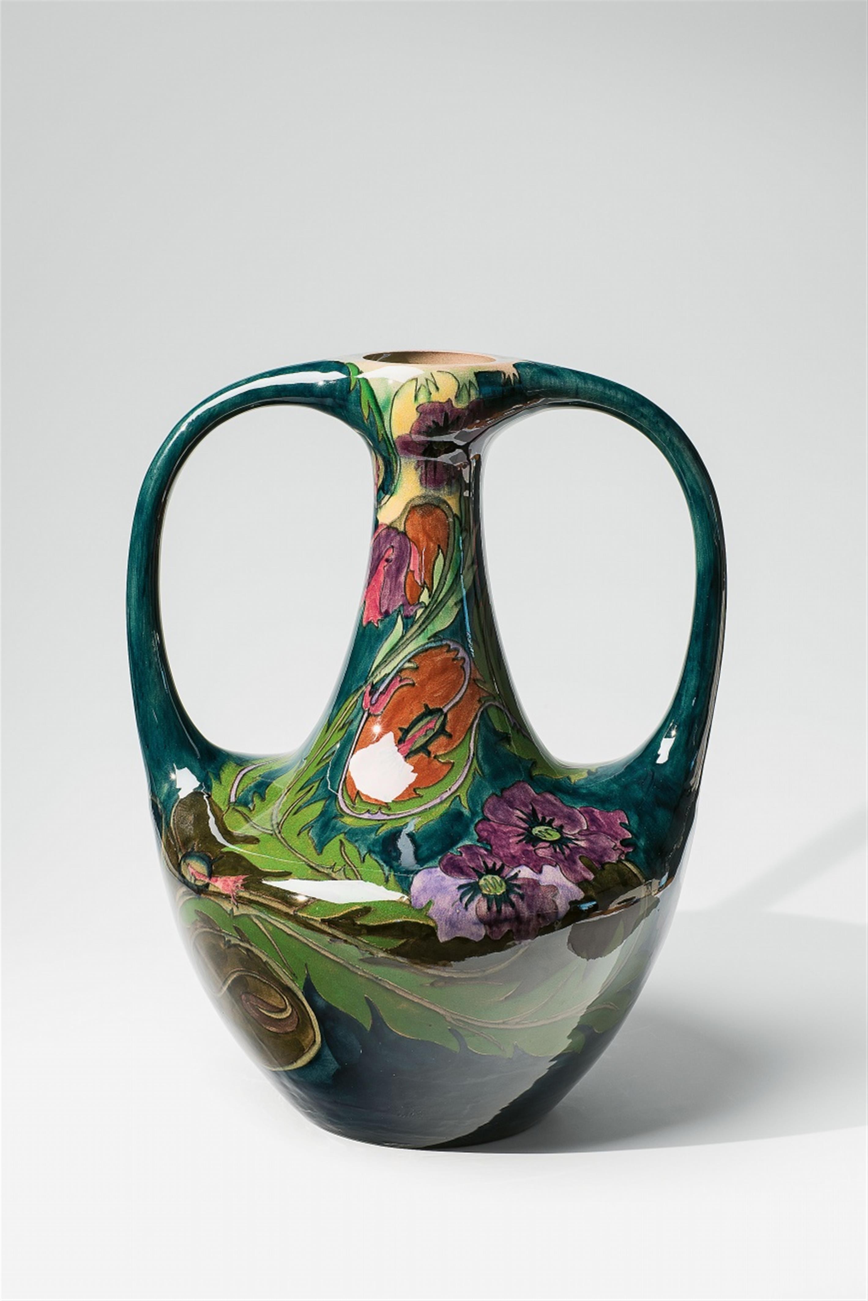 A large two-handled faience vase - image-1