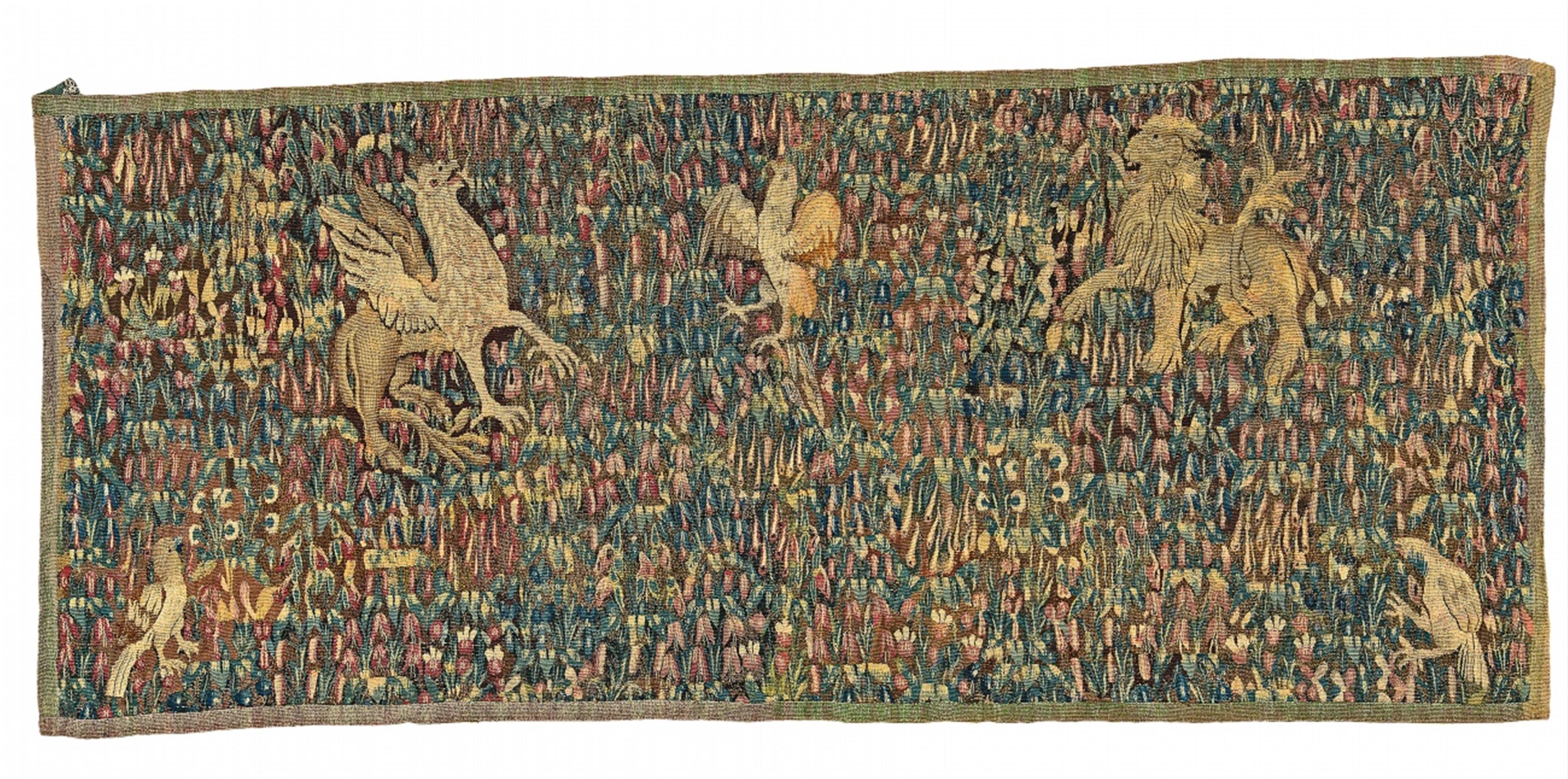 An early Millefleurs tapestry with animals - image-2