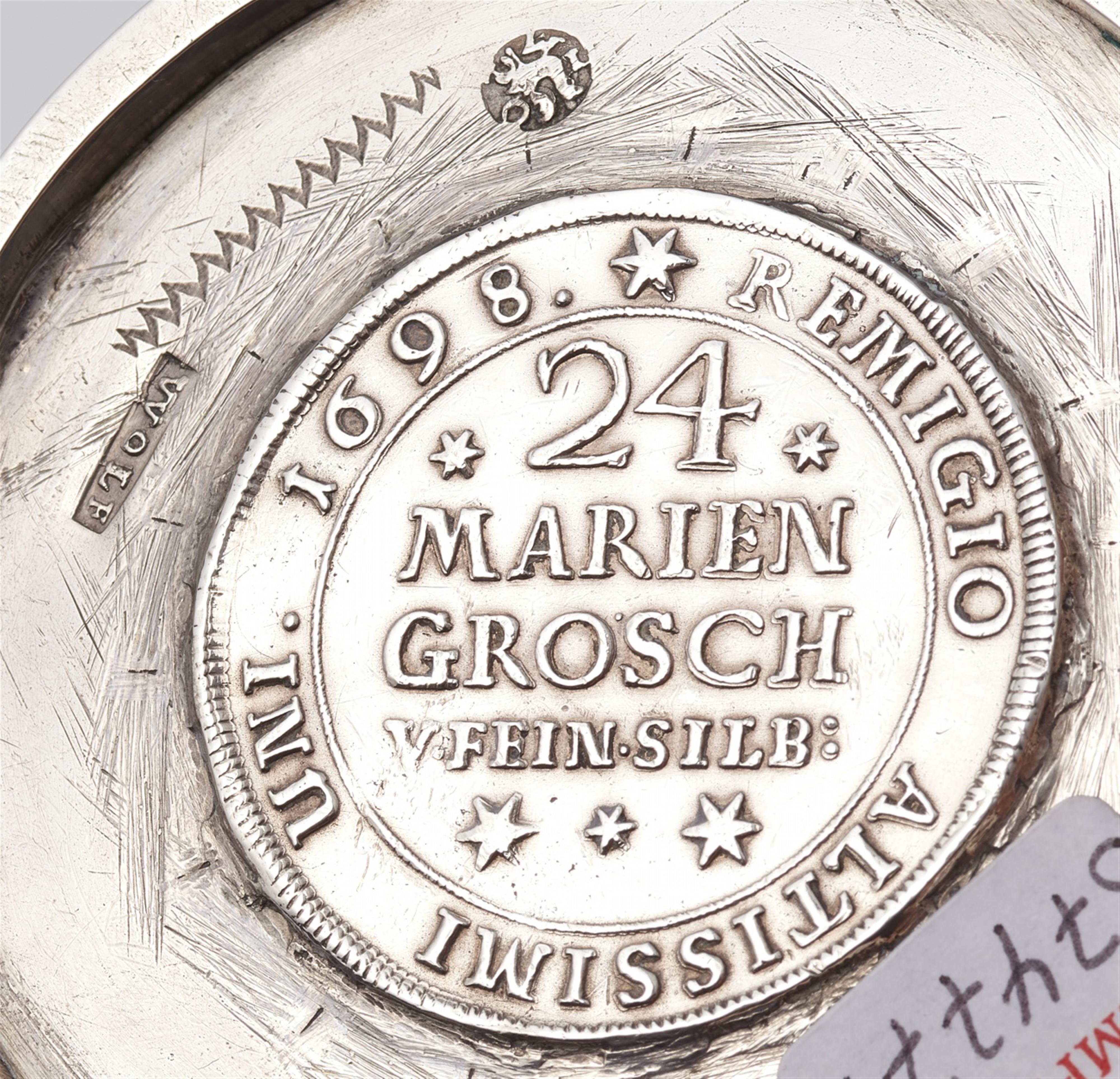 A Frankfurt parcel gilt silver coin-set beaker - image-2