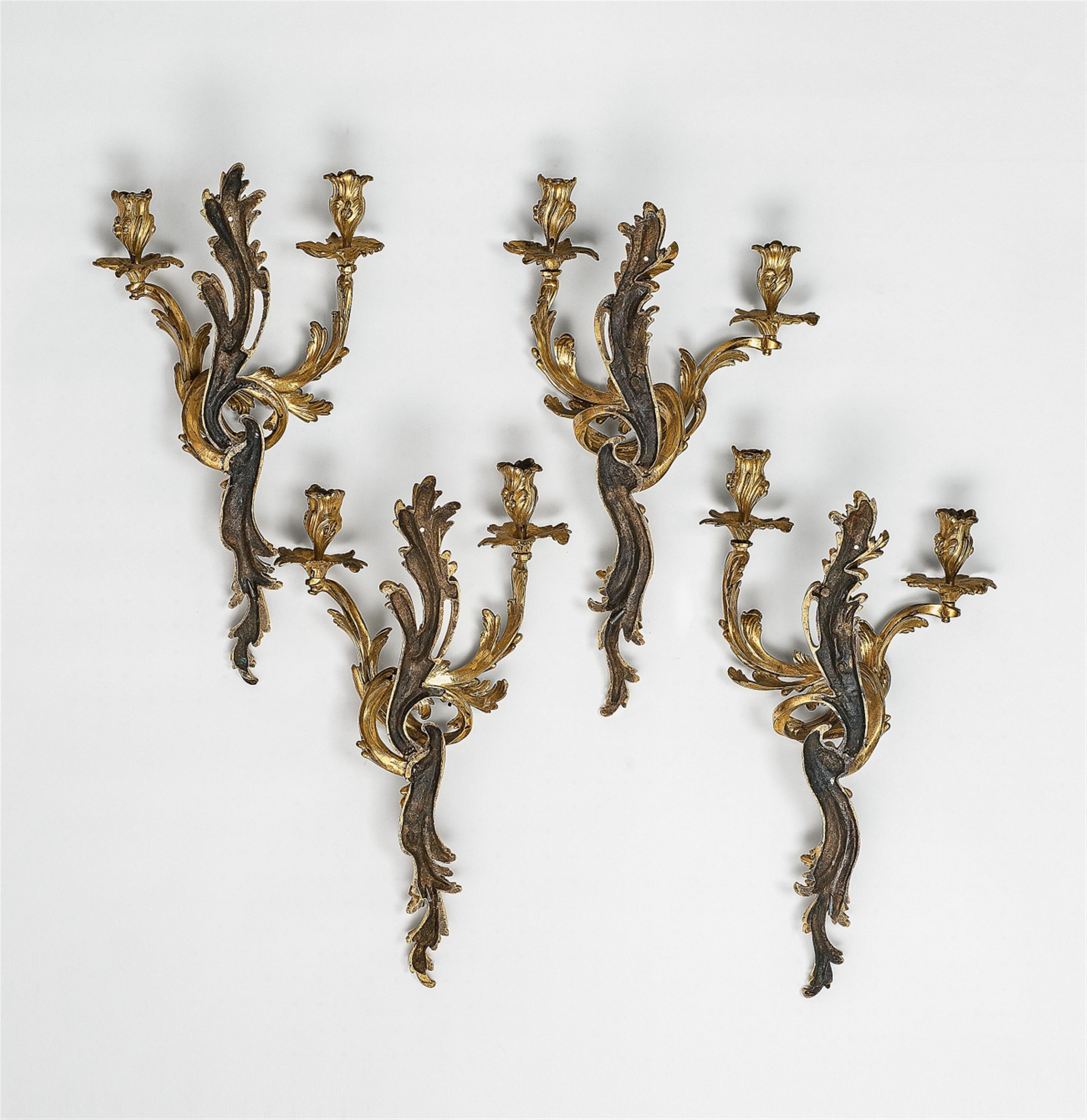 A set of four Louis XV fire-gilt bronze appliques - image-2