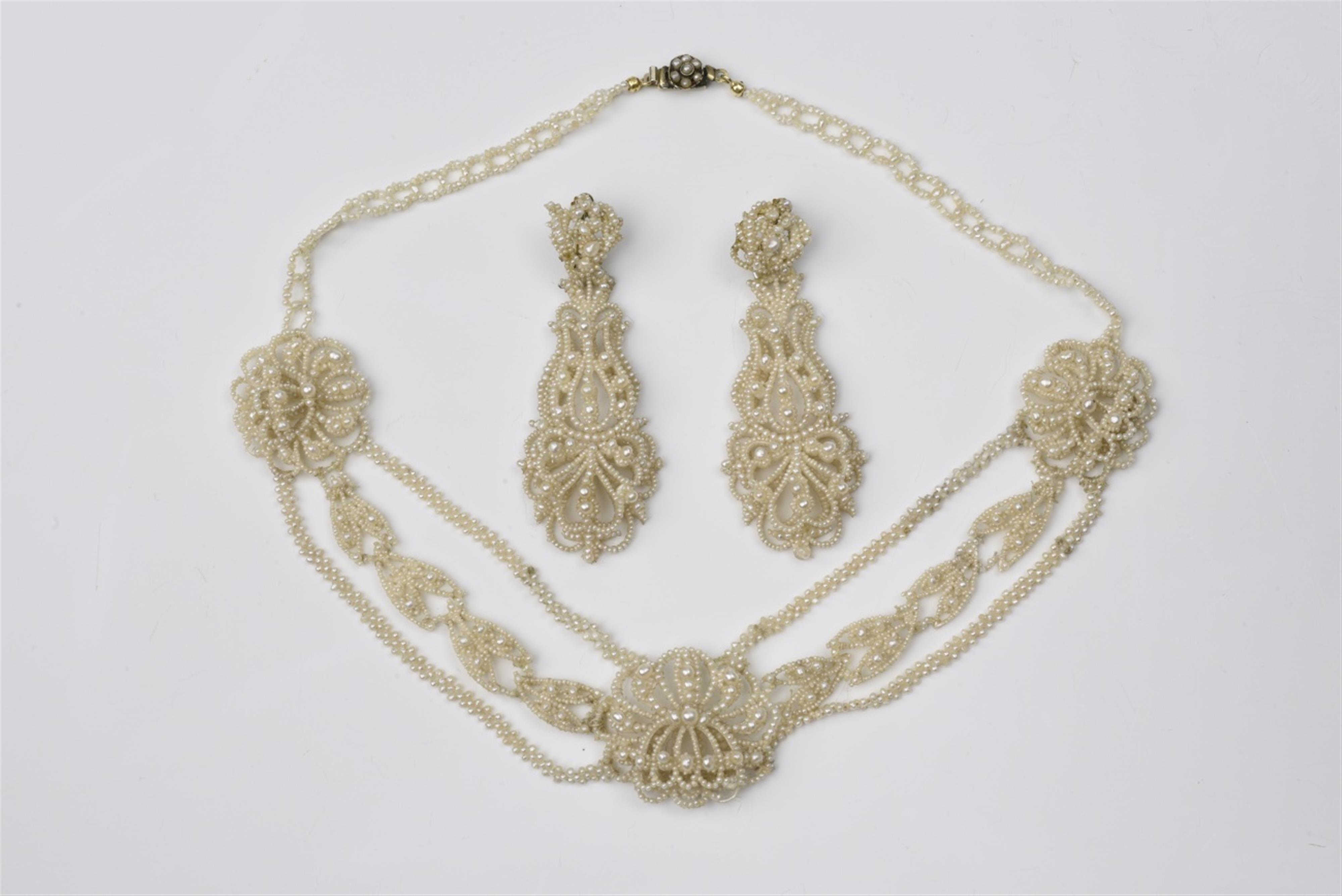 A Victorian seed pearl demi parure - image-1