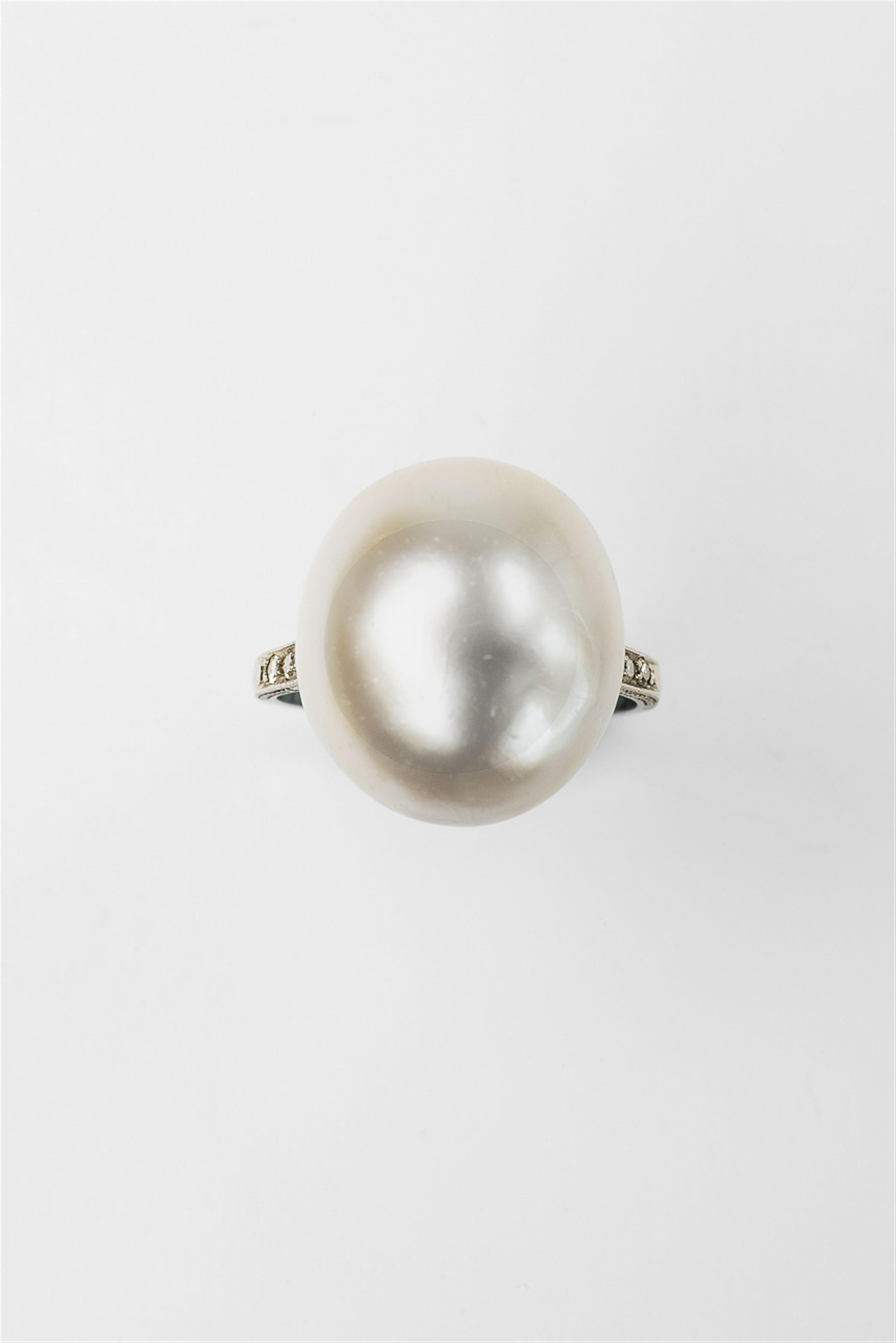 Belle Epoque-Ring mit seltener Naturperle - image-3