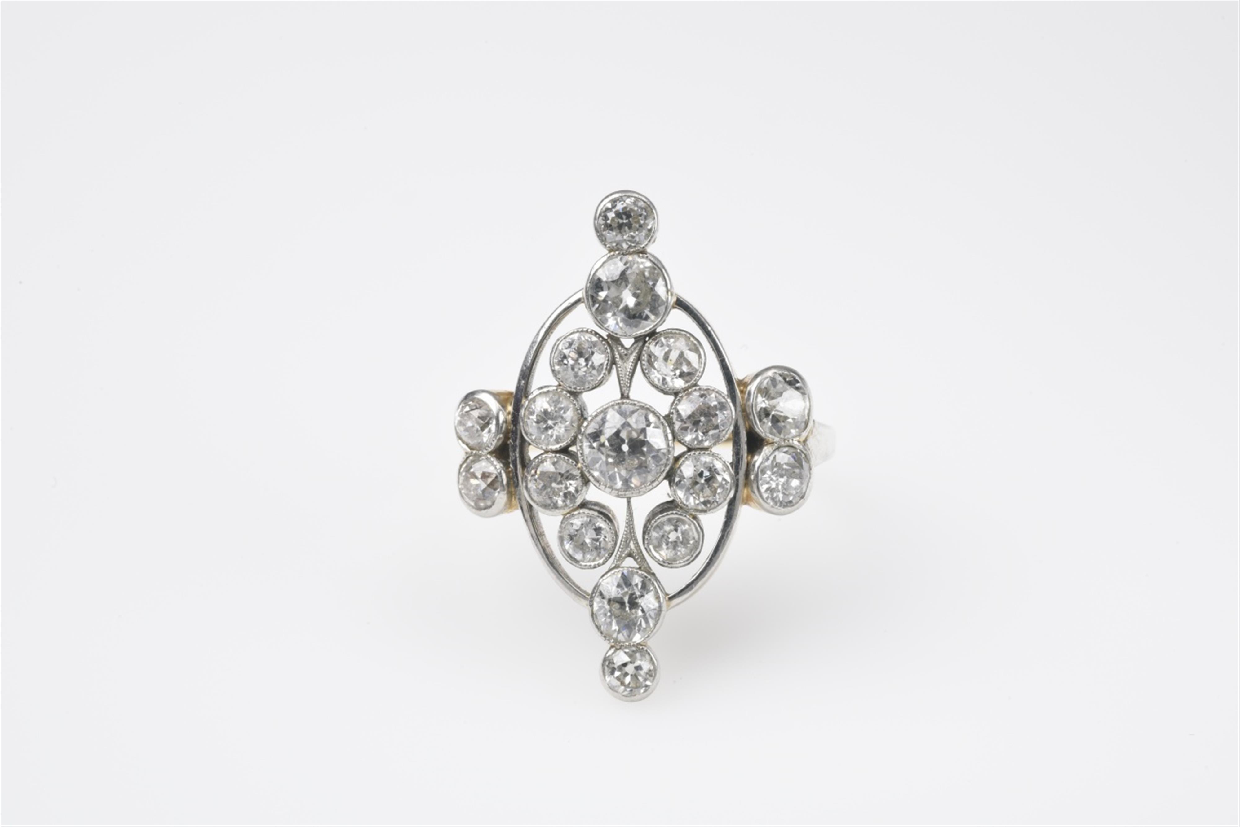 A Belle Epoque 14k gold, platinum, and diamond ring - image-3