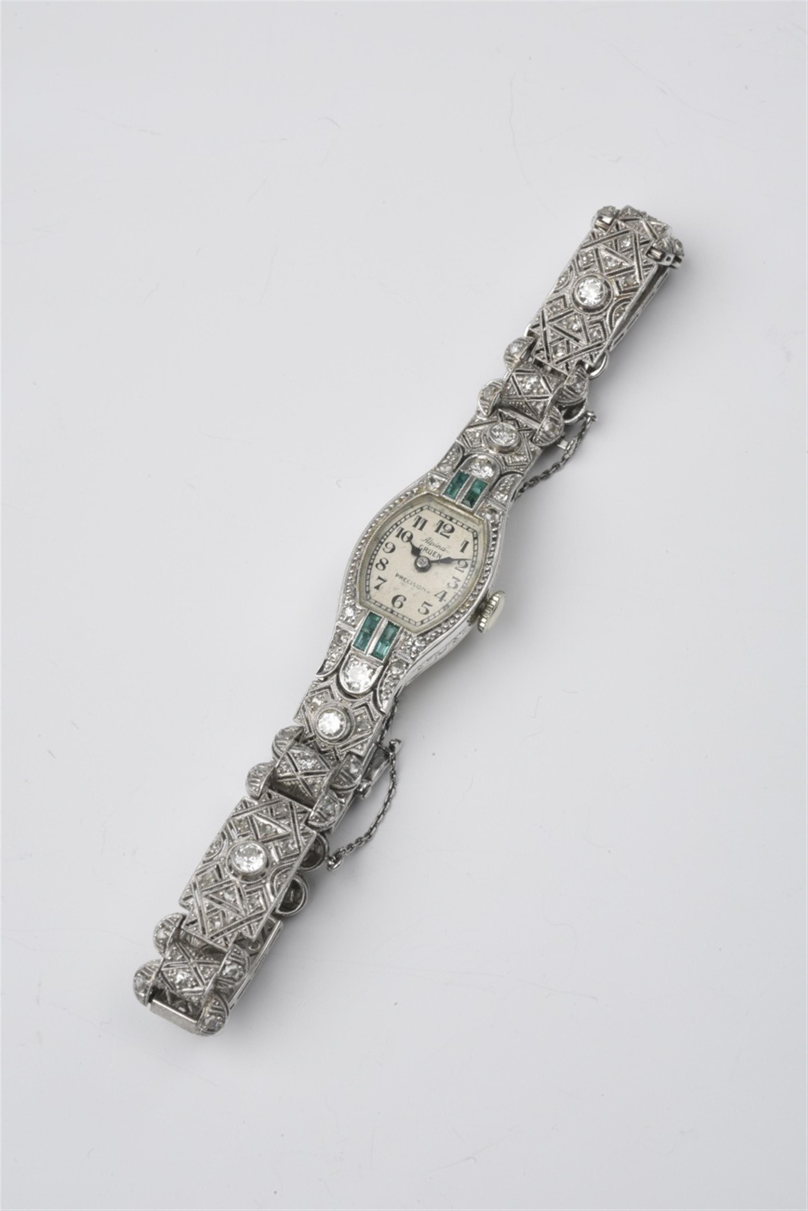 An 18k white gold Art Deco cocktail watch - image-1