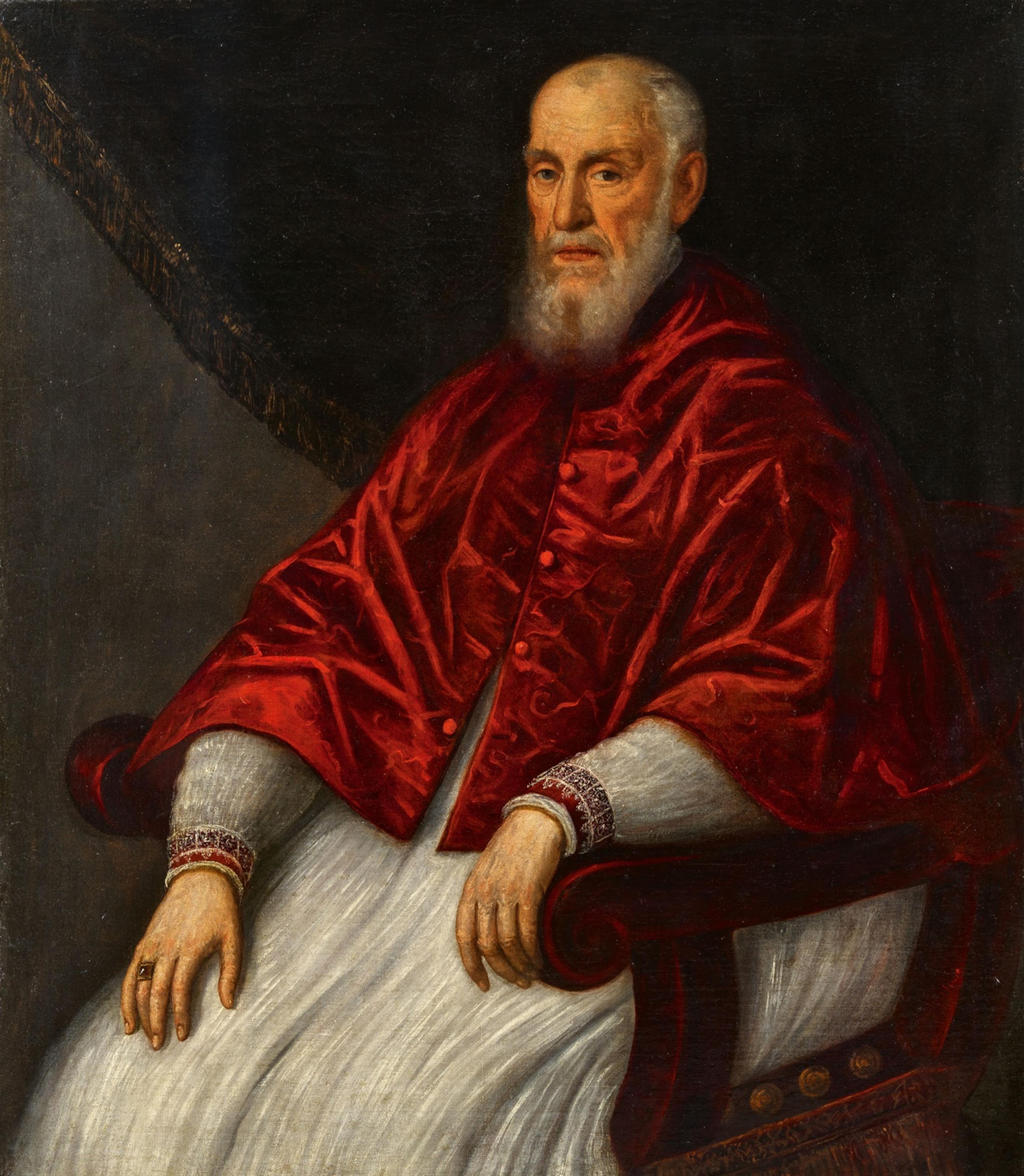 Domenico Tintoretto - Bildnis des Giovanni Grimani, Patriarch von Aquileia - image-1