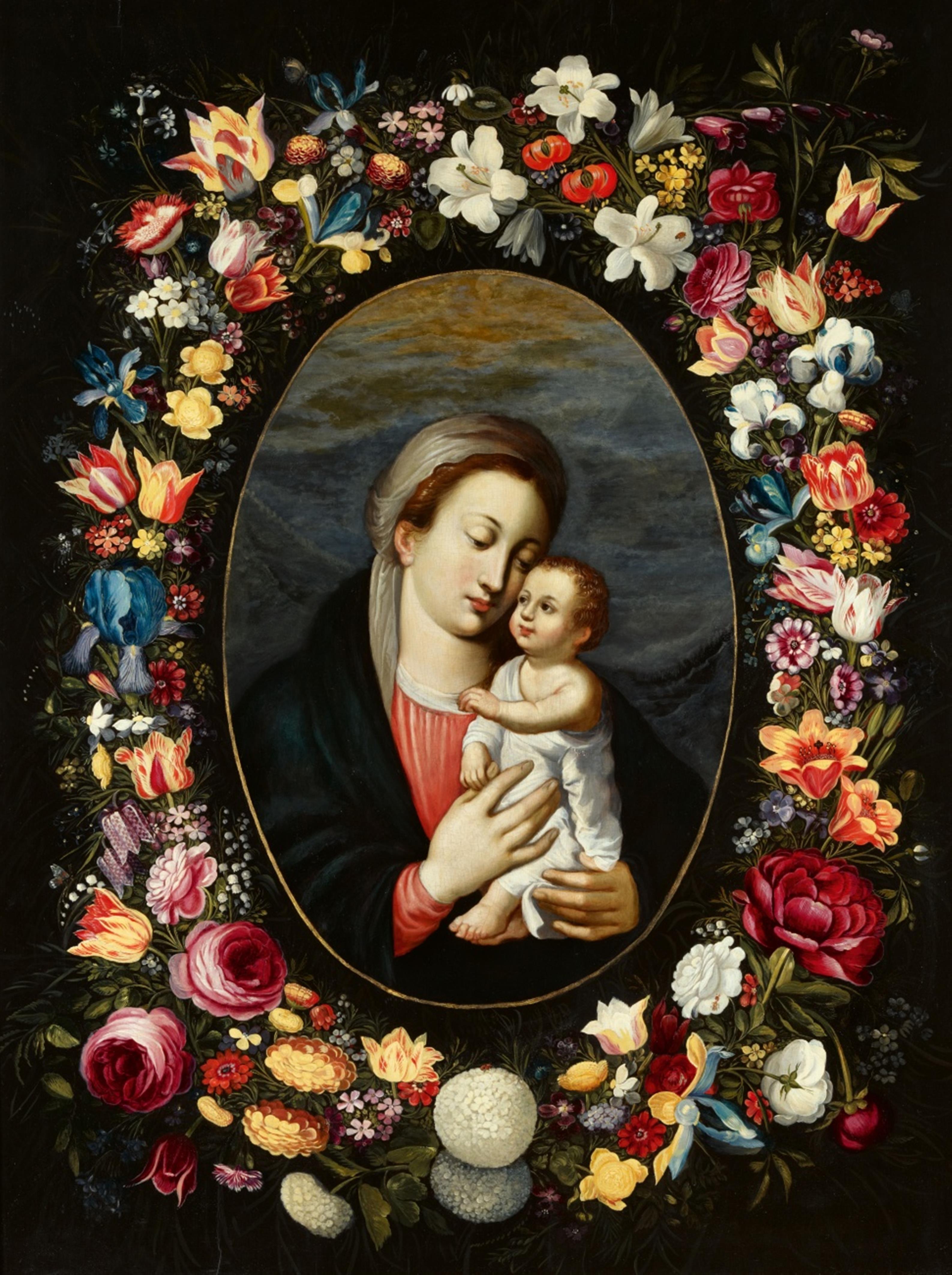 Jan Brueghel the Younger
Jan van Balen - The Virgin and Child in a Floral Wreath - image-1