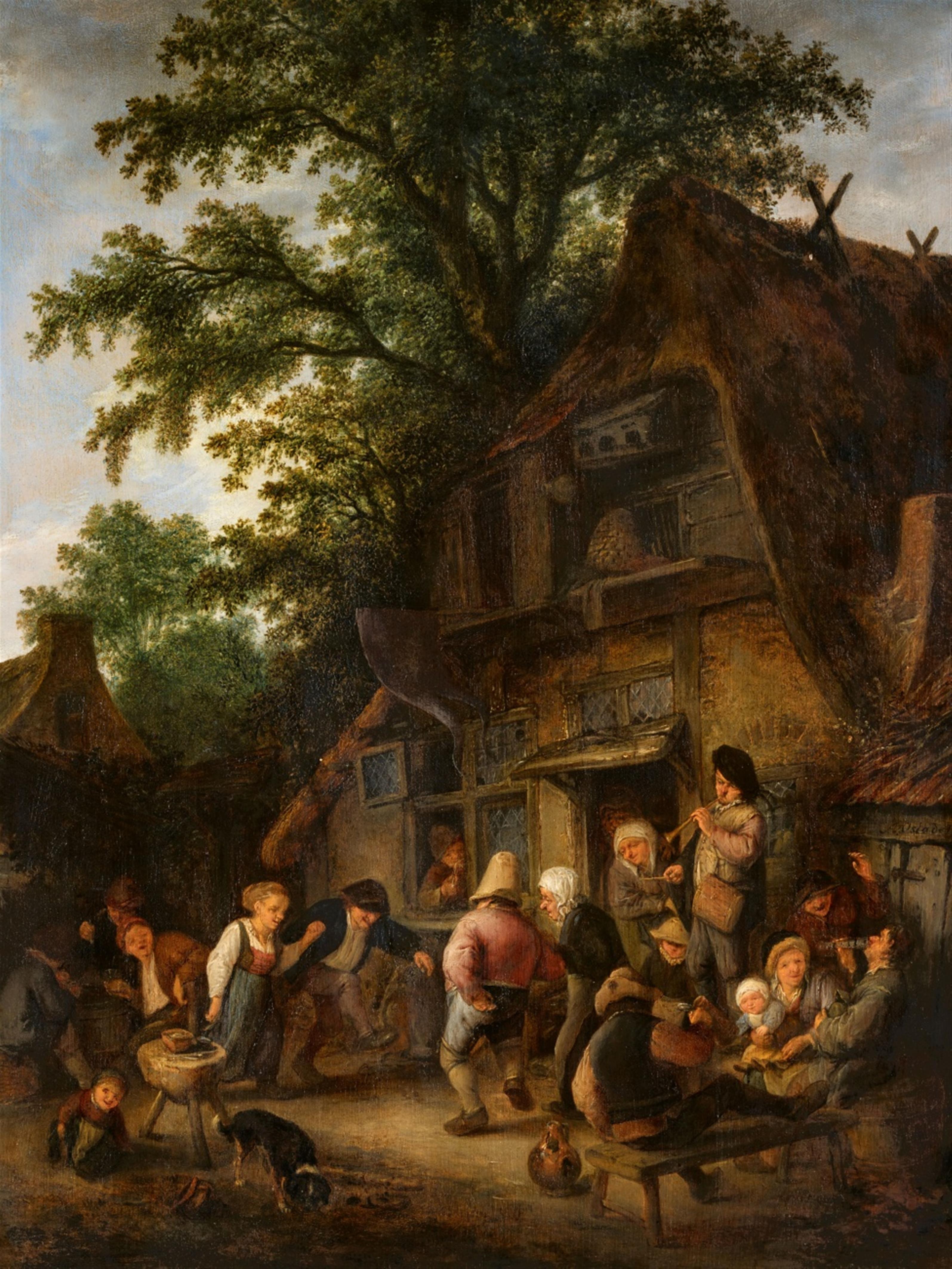 Adriaen van Ostade - Peasant Dance by a Tavern - image-1