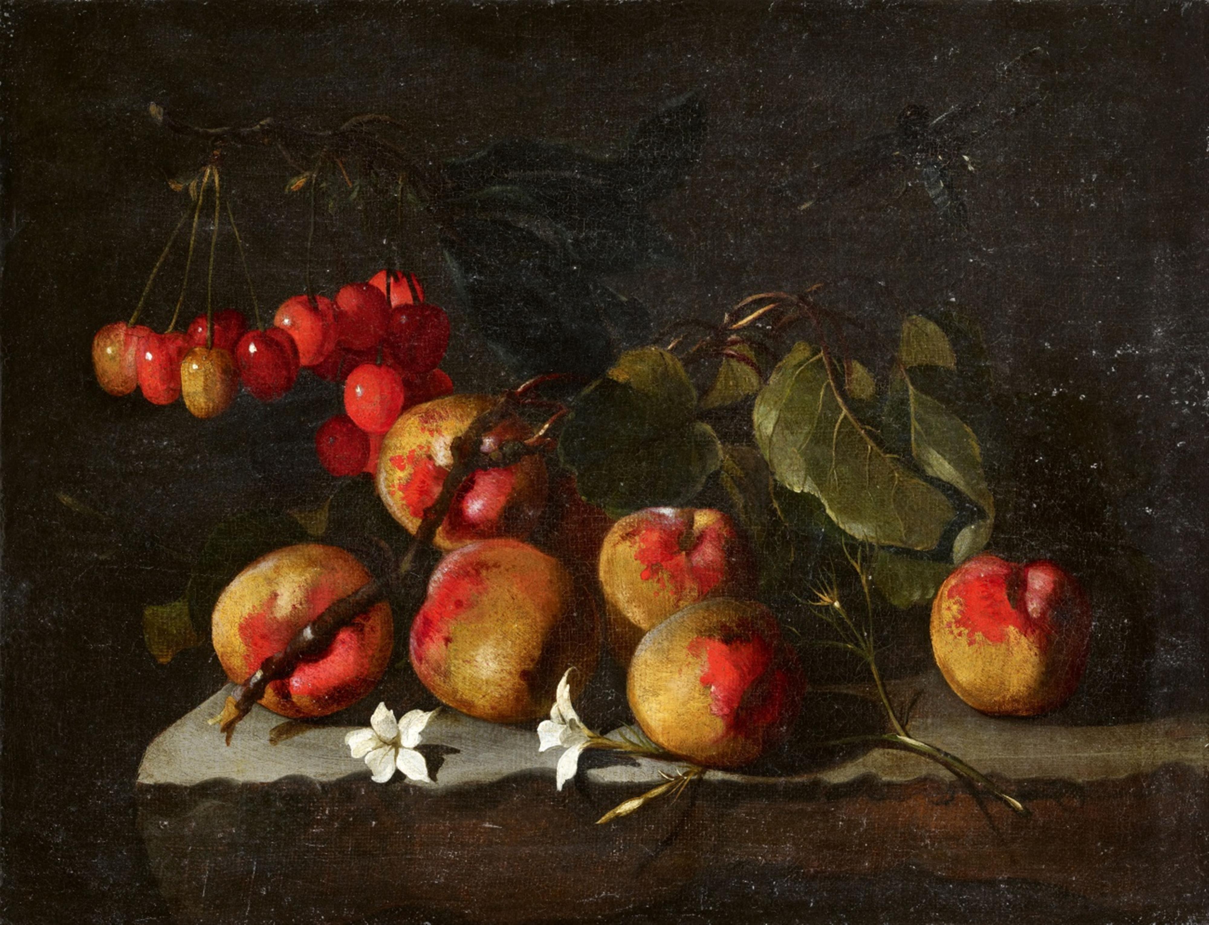 Paolo Porpora - Still Life with Peaches, Cherries, and Jasmine Flowers - image-1