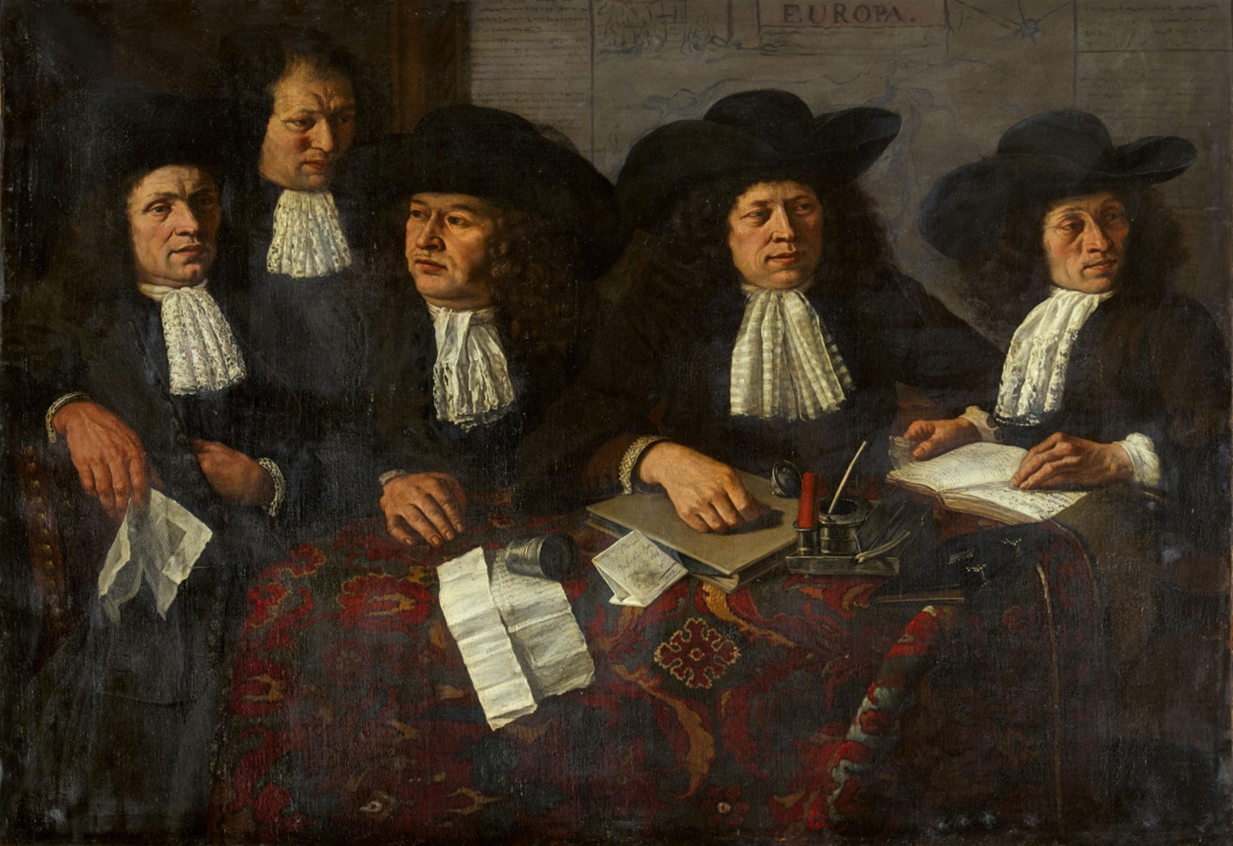 Dutch School circa 1700 - Group Portrait of a Cooperative - image-1