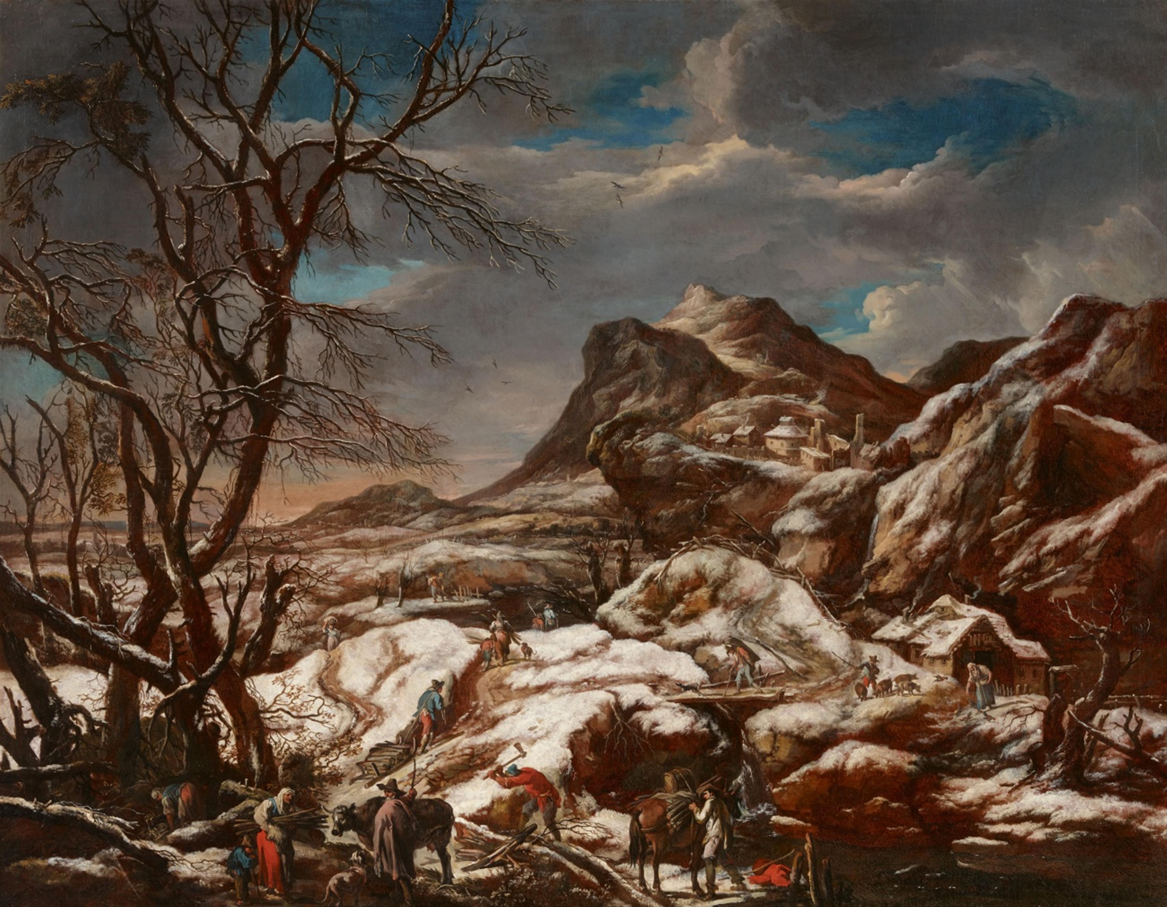 Marco Ricci - Figures in a Winter Landscape - image-1