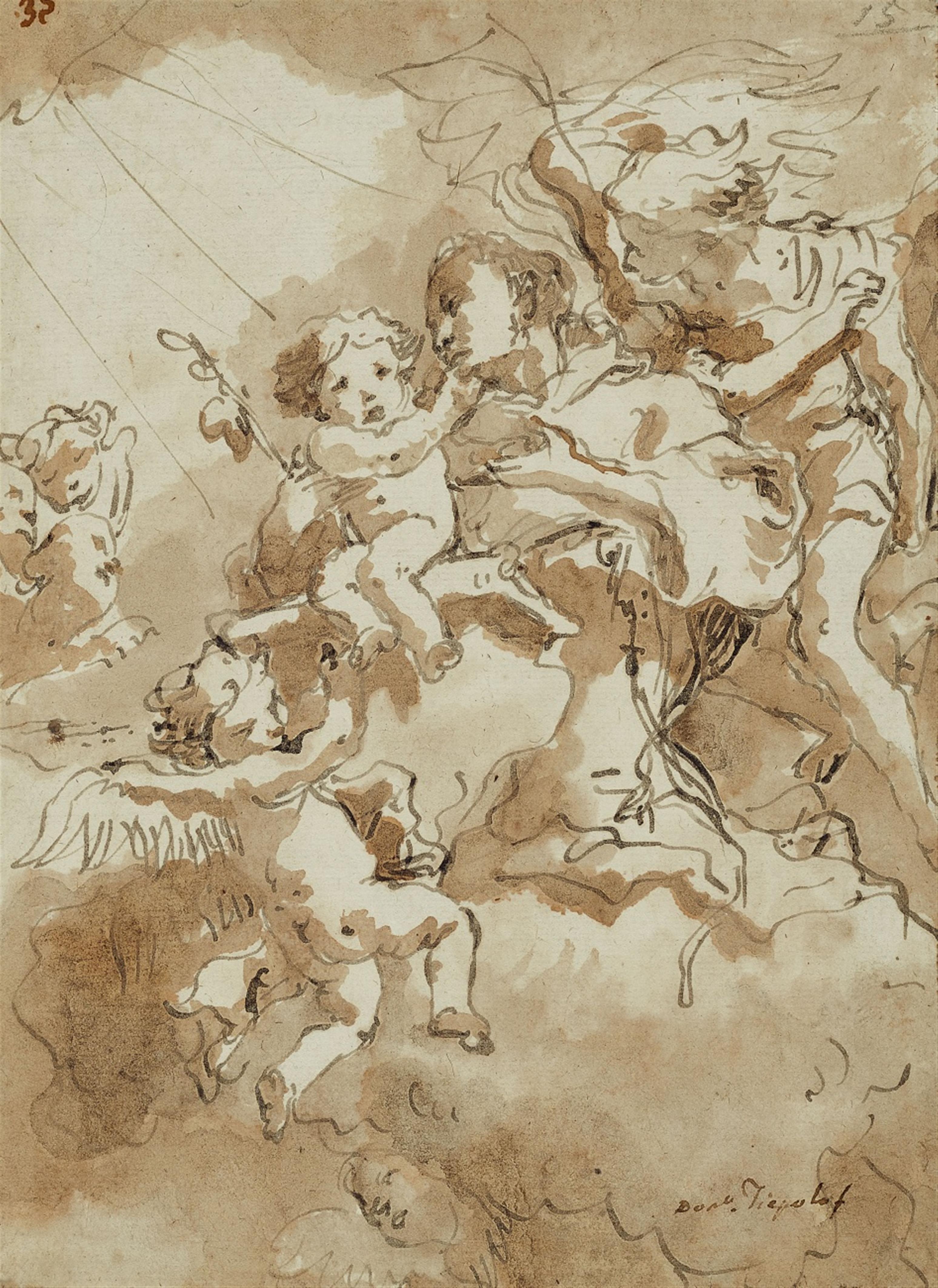 Giovanni Domenico Tiepolo - The Virgin and Child with Angels - image-1