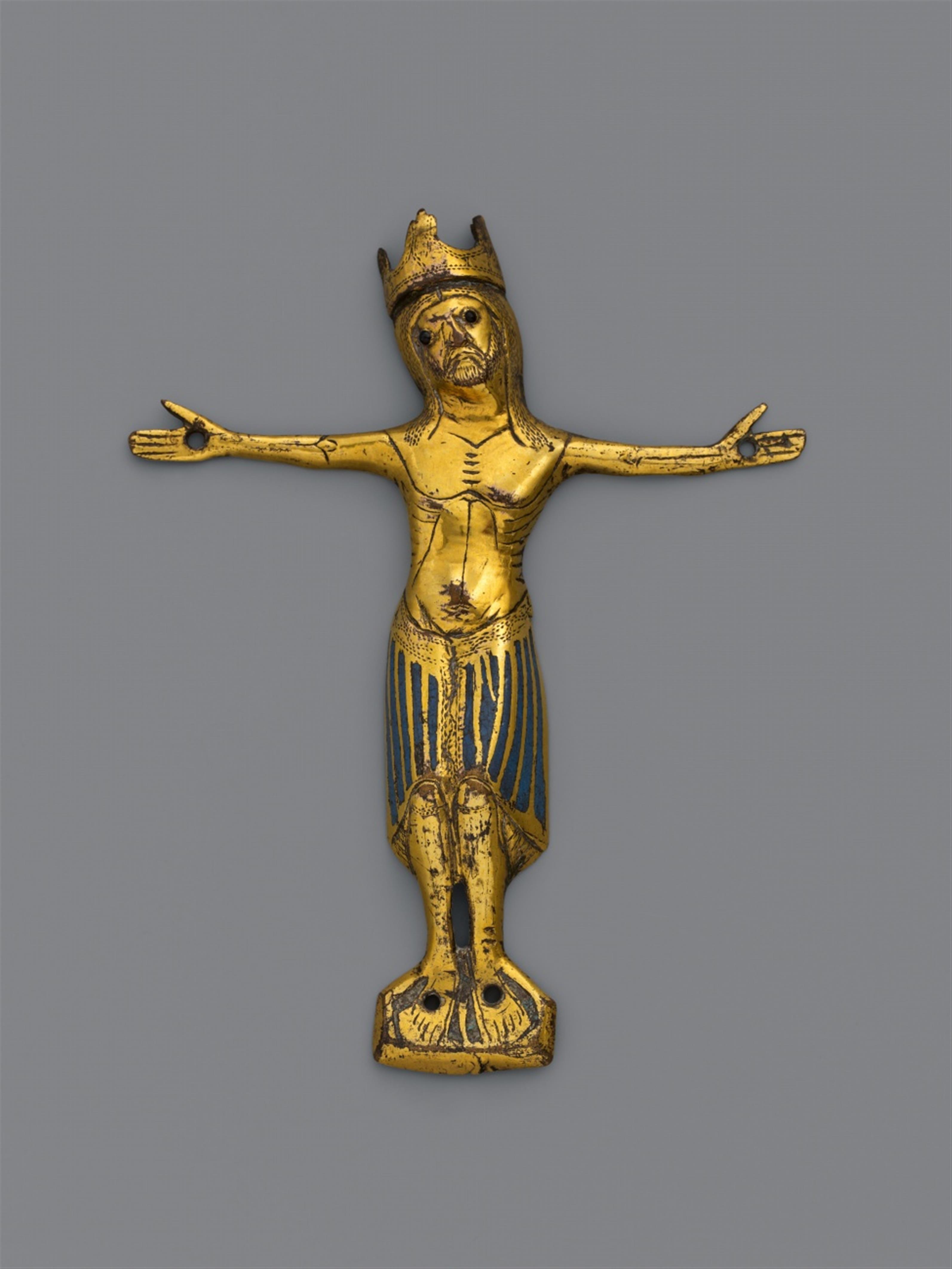 Limoges circa 1200 - A Limoges bronze Corpus Christi, circa 1200 - image-1