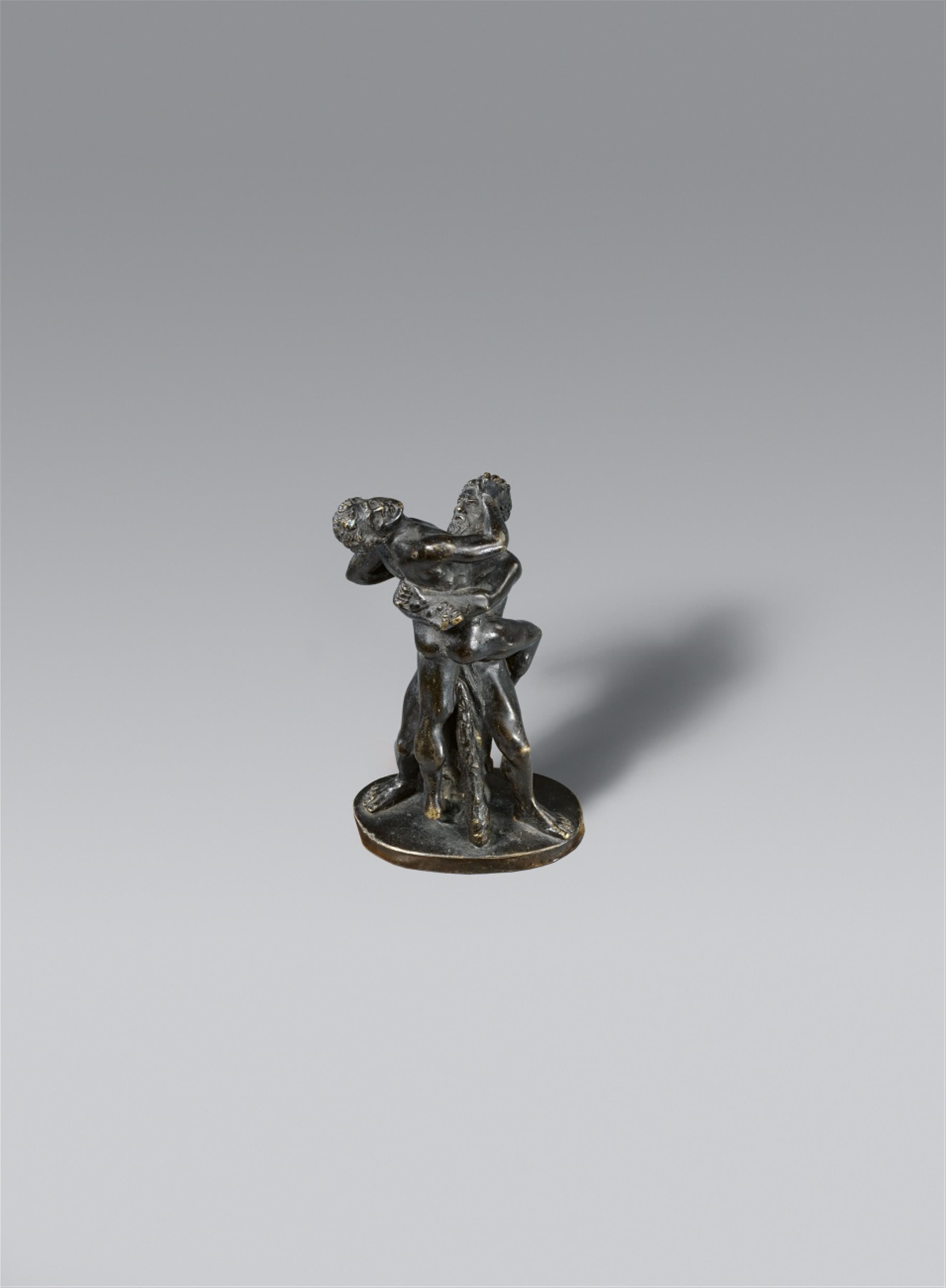 Italy 17th century - A 17th century Italian bronze group of Hercules and Antaeus - image-1