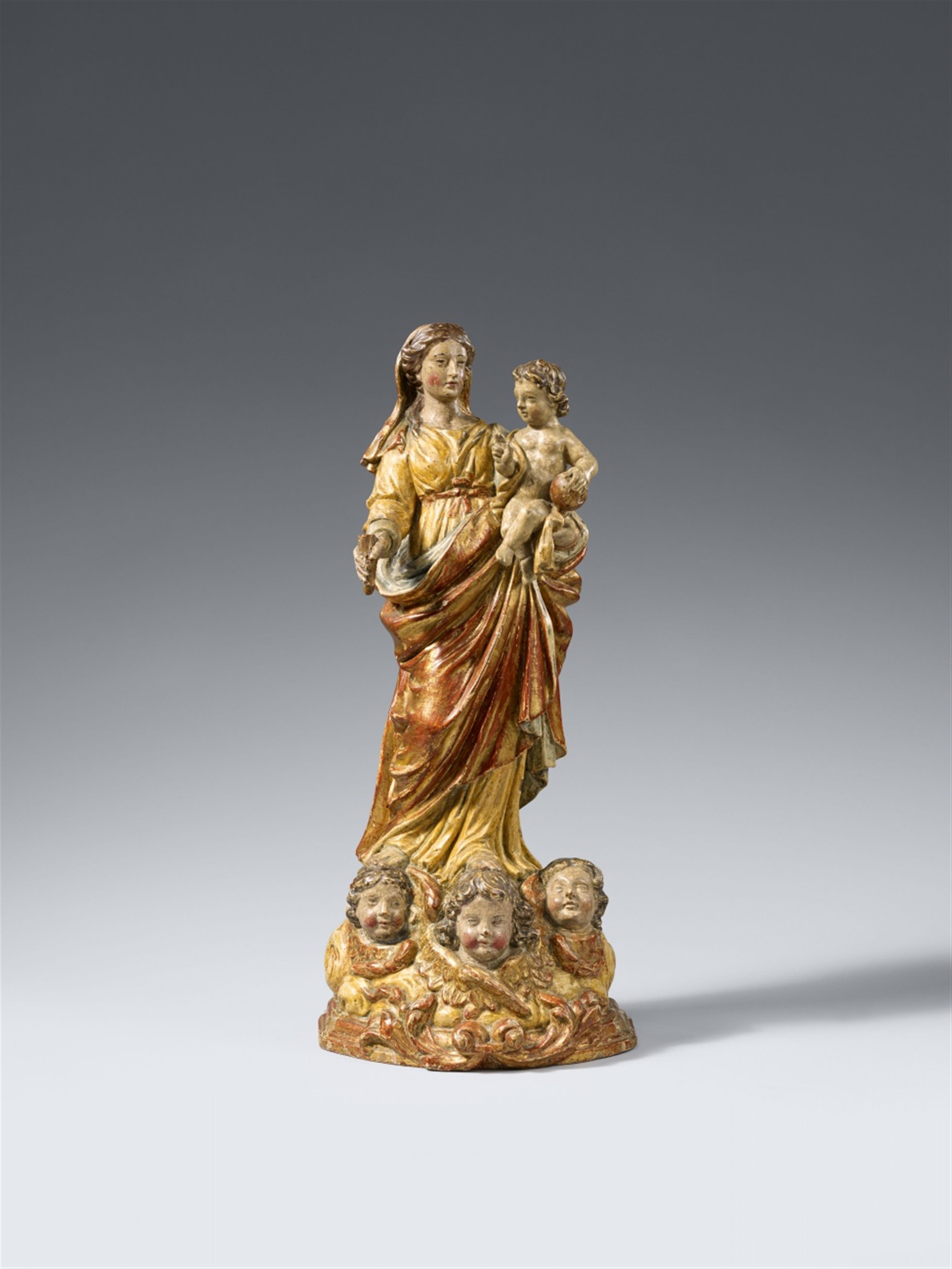 Probably West Germany mid-18th century - A West German wooden figure of the Virgin and Child, mid-18th century - image-1