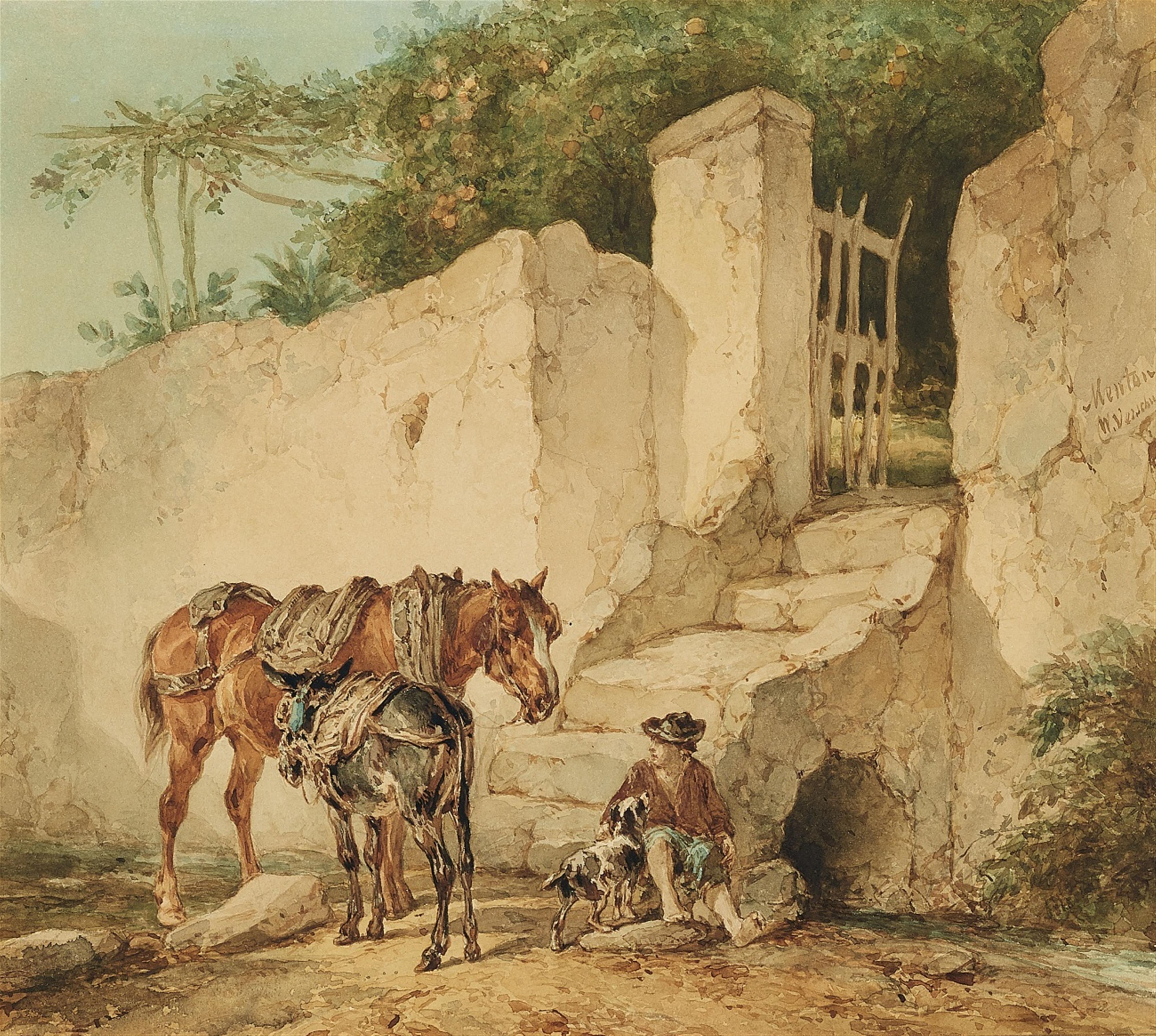 Wouter Verschuur - Pferd und Esel bei der Rast in Südfrankreich - image-1