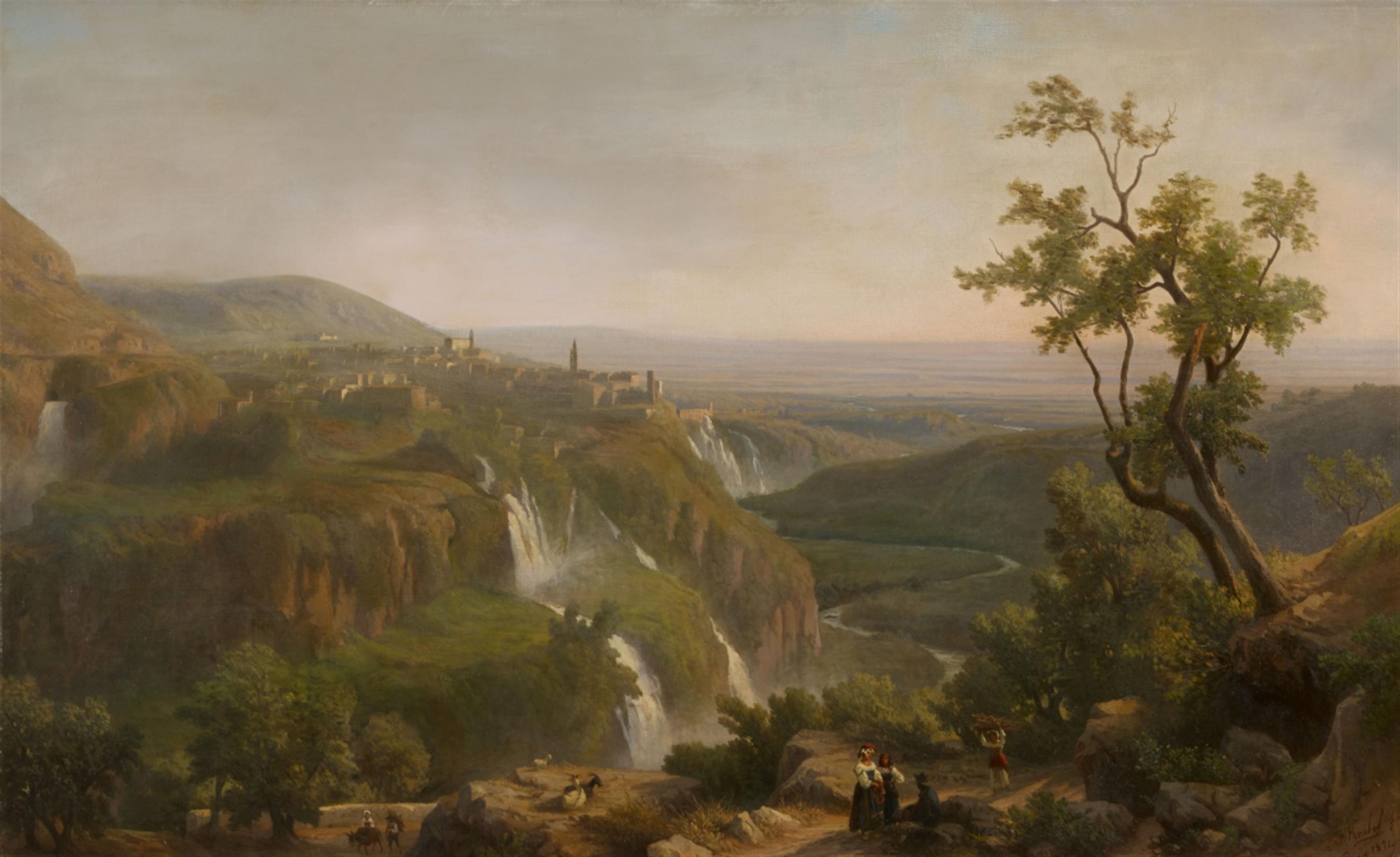 Franz Knebel - Landschaft mit den Wasserfällen von Tivoli - image-1
