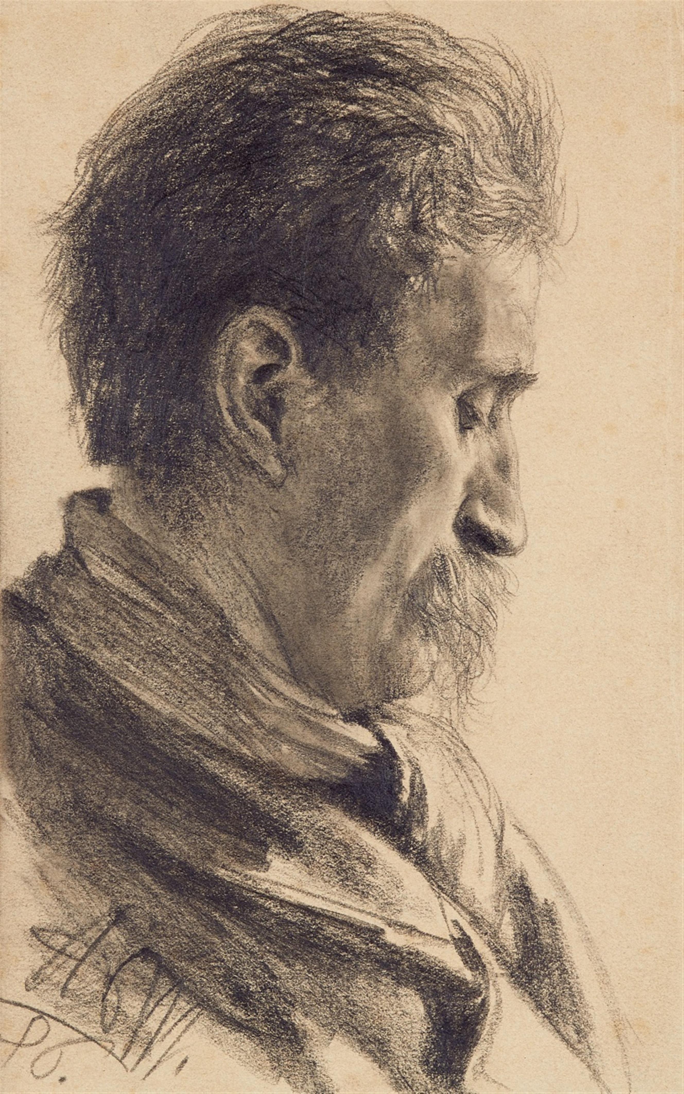 Adolph von Menzel - Bildnis eines Mannes im Profil - image-1