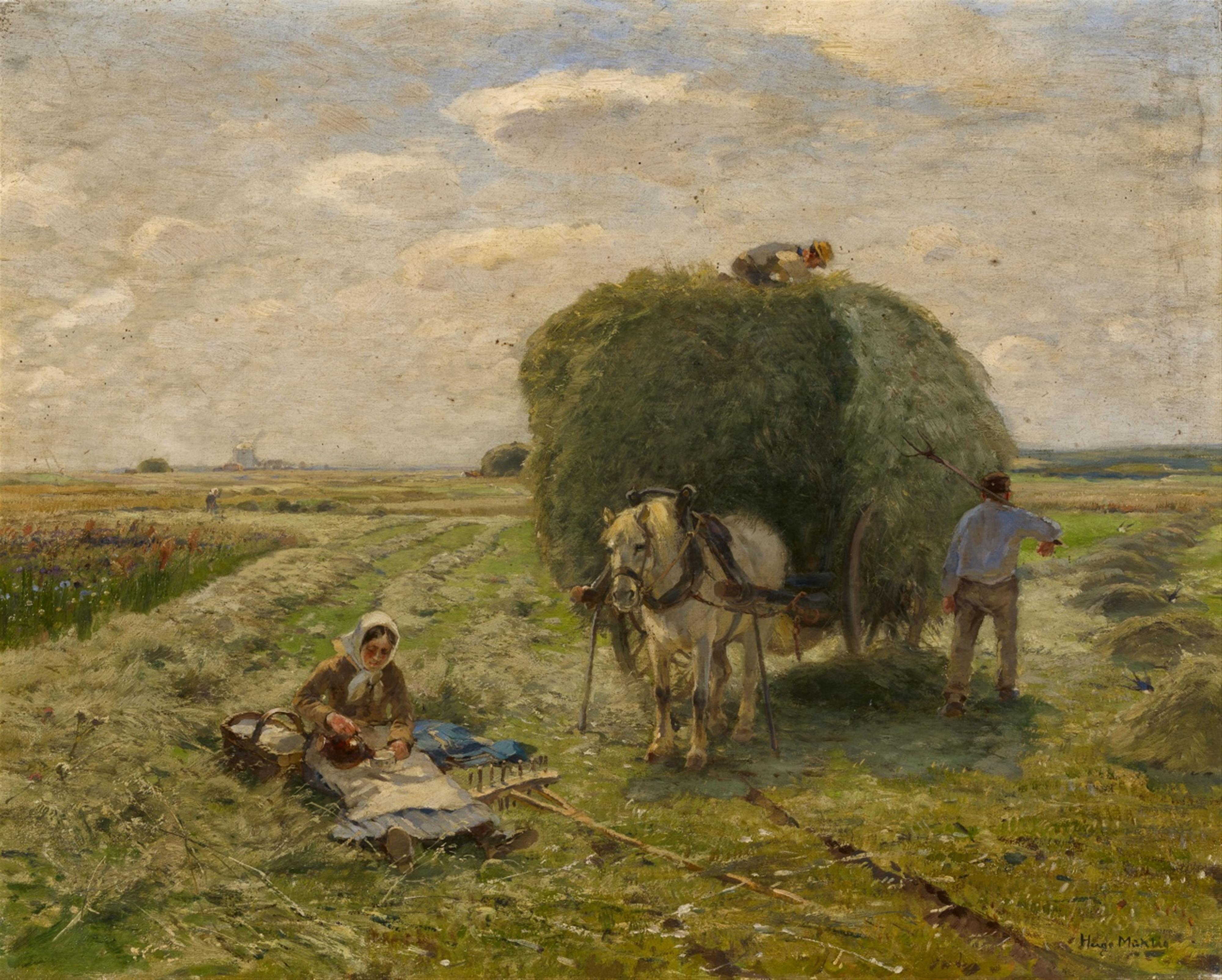Hugo Mühlig - Hay Harvest in the Lower Rhine Region - image-1