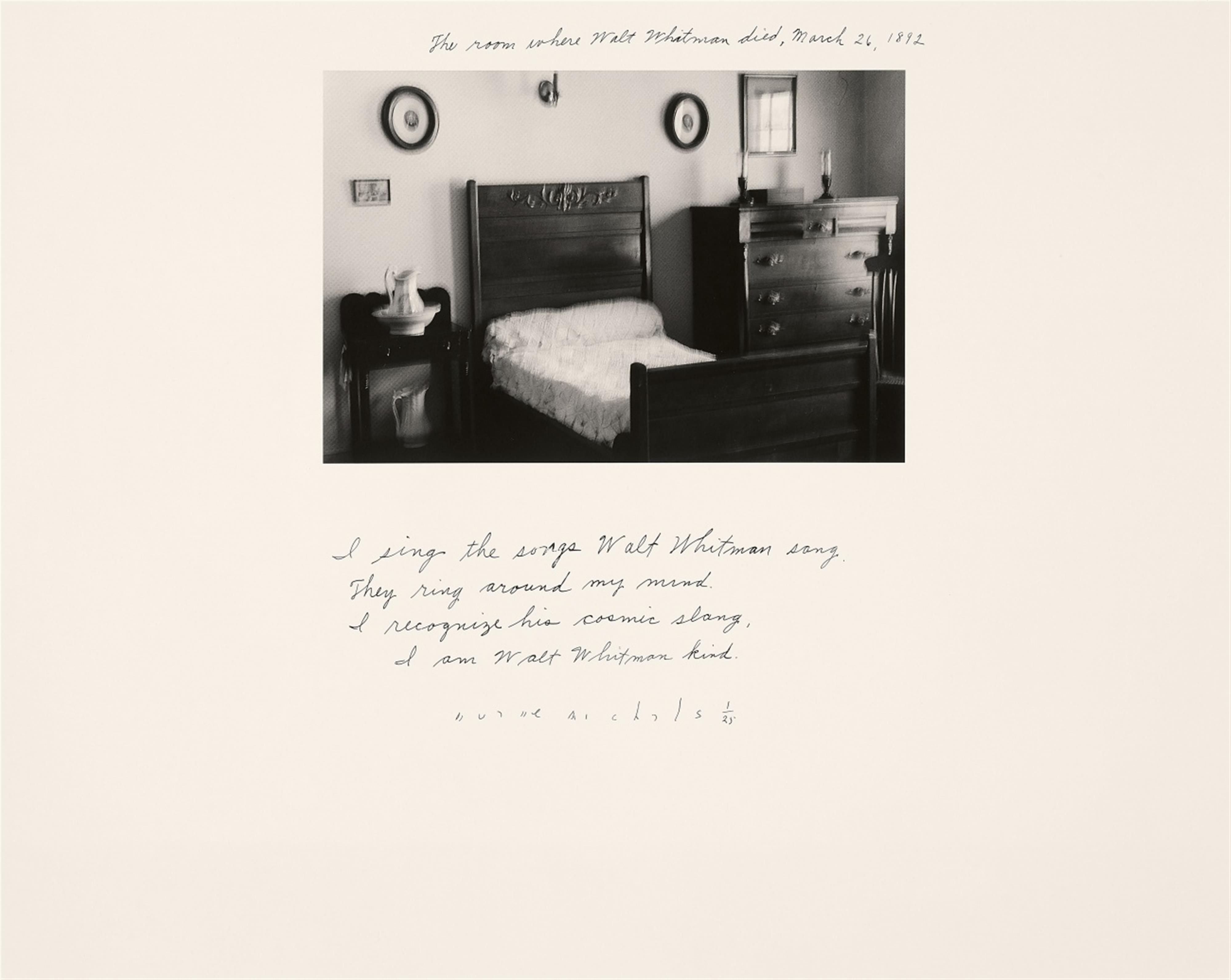Duane Michals - The Room Where Walt Whitman Died - image-1