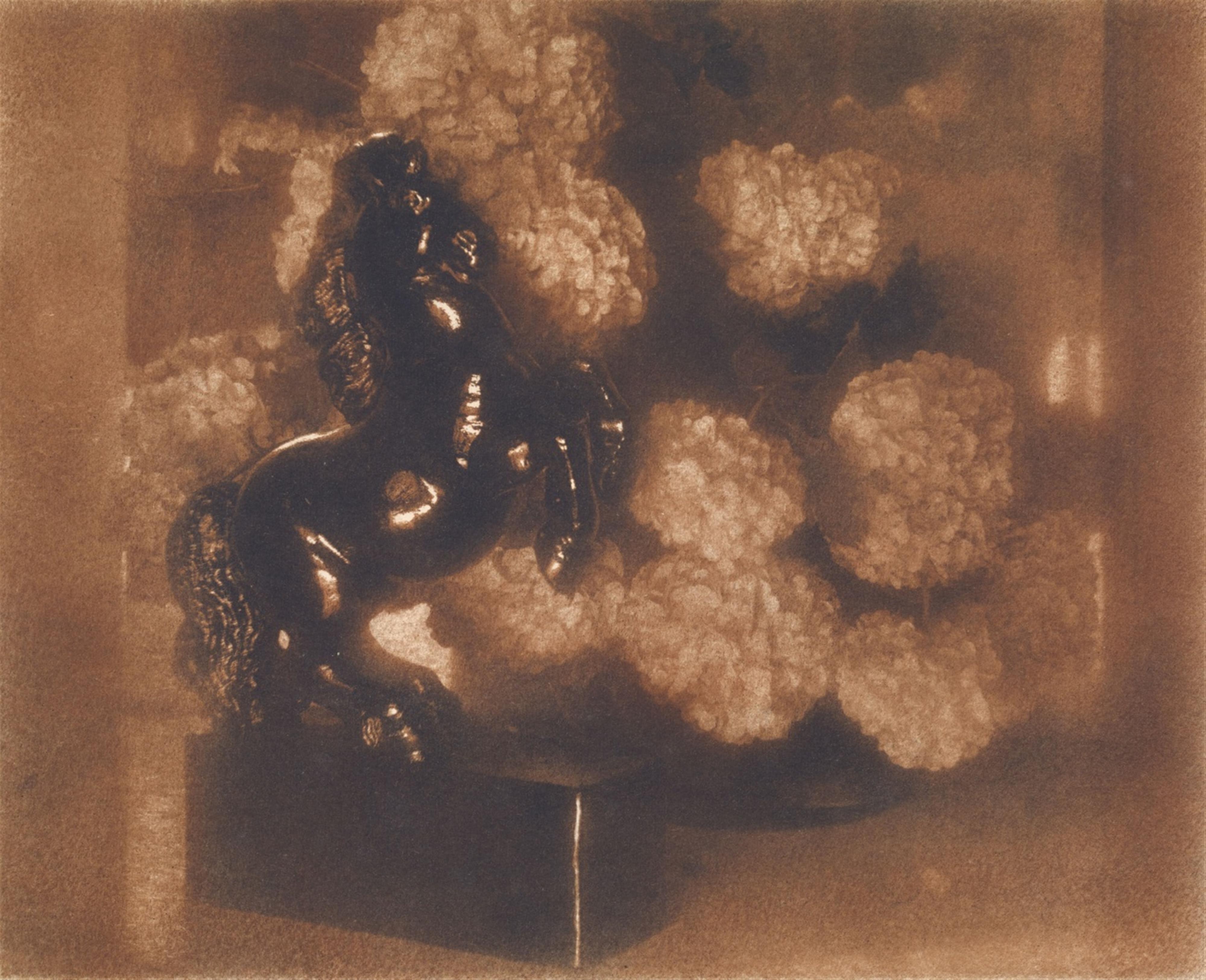 Heinrich Kühn - Stillleben mit Pferd und Blumen - image-1