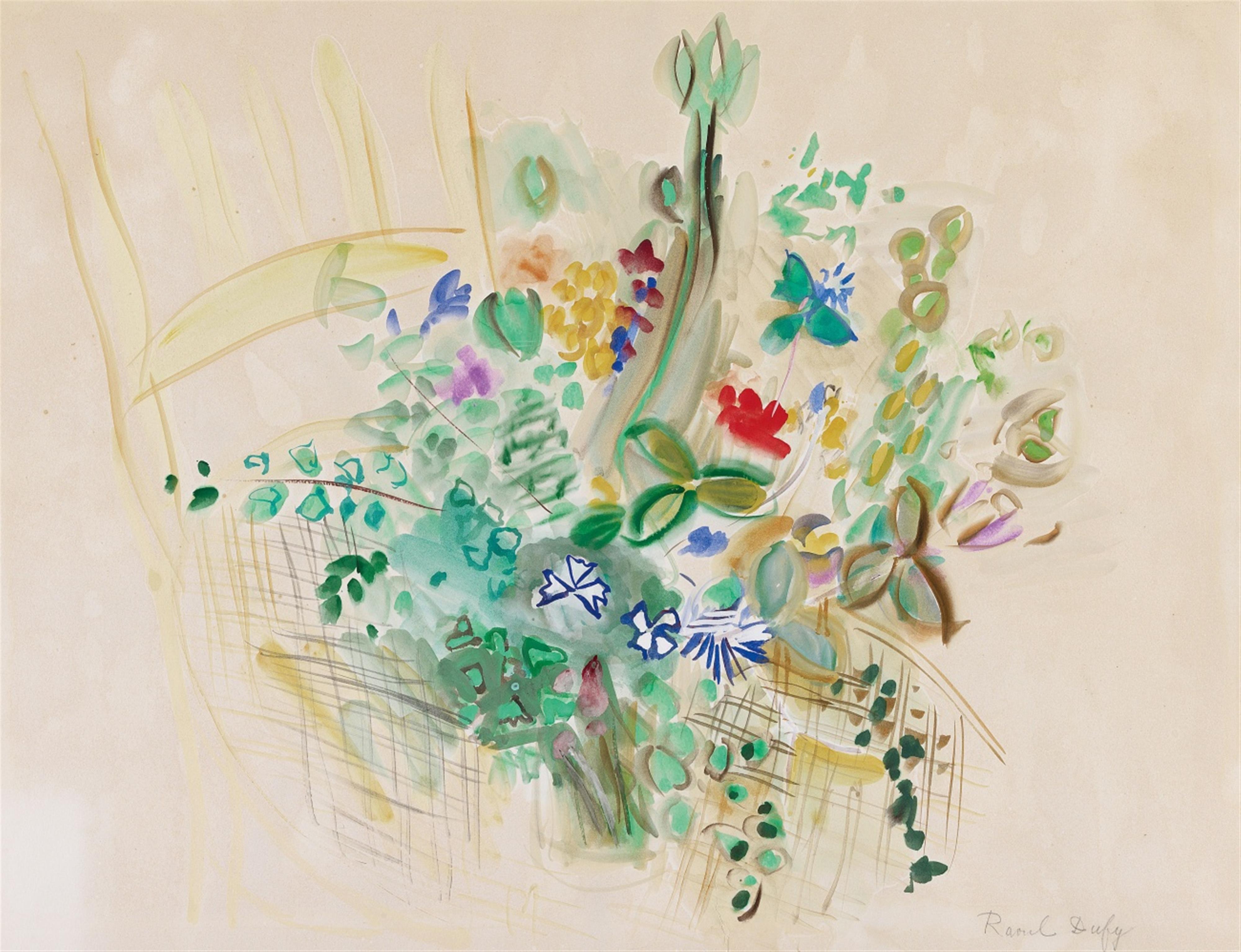 Raoul Dufy - Bouquet de fleurs à la chaise - image-1