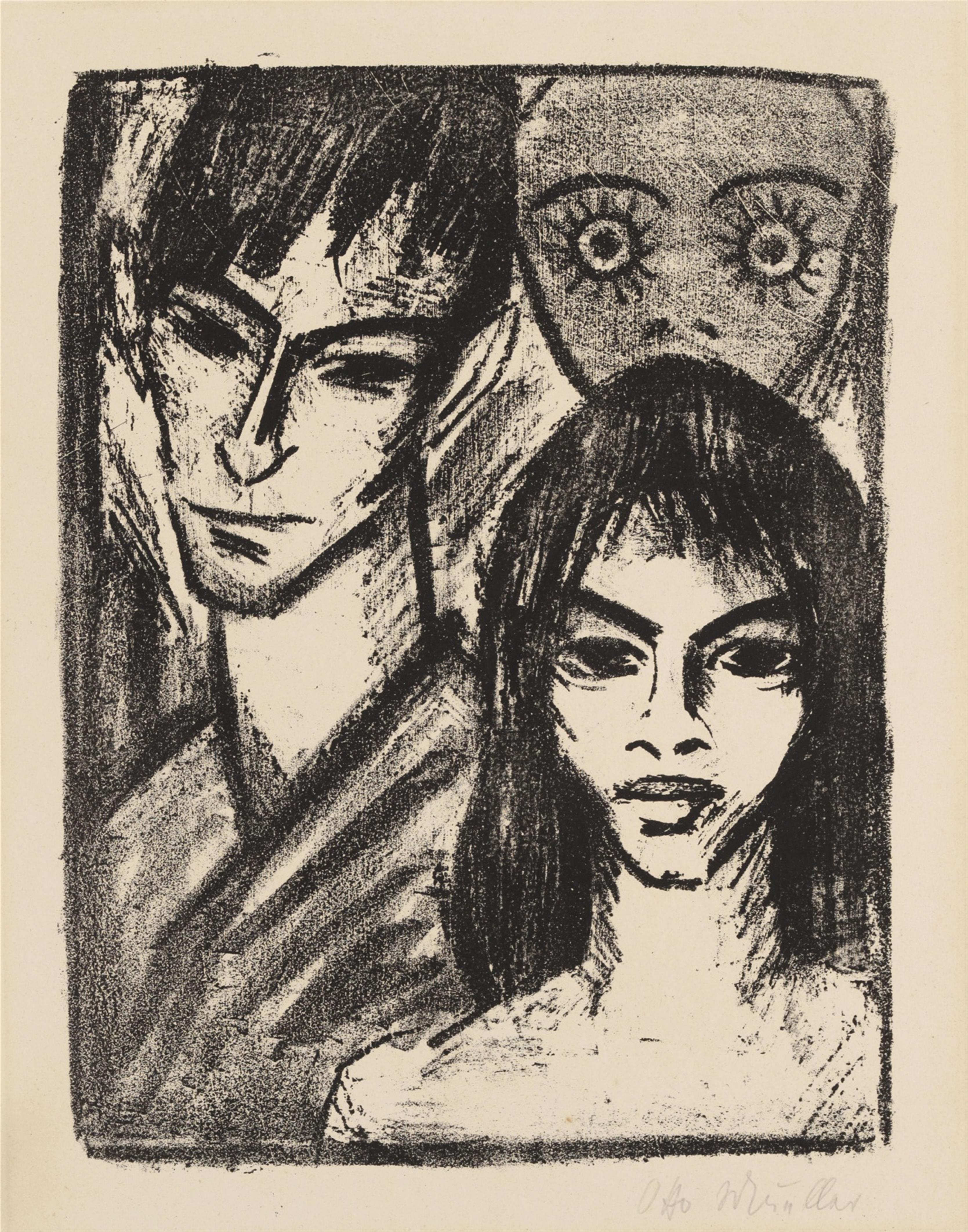 Otto Mueller - Selbstbildnis mit Modell und Maske - image-1