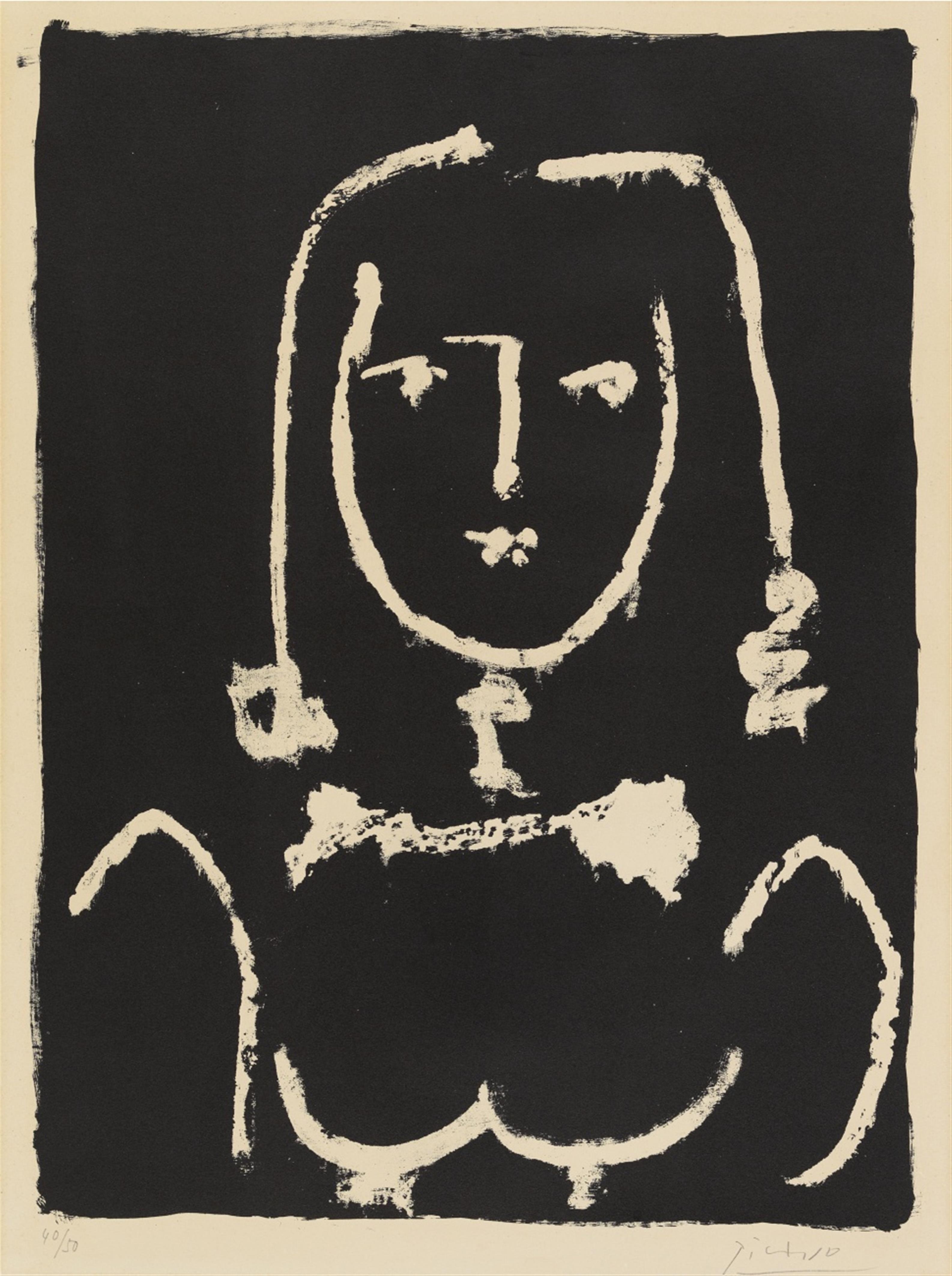 Pablo Picasso - Buste blanc sur noir - image-1