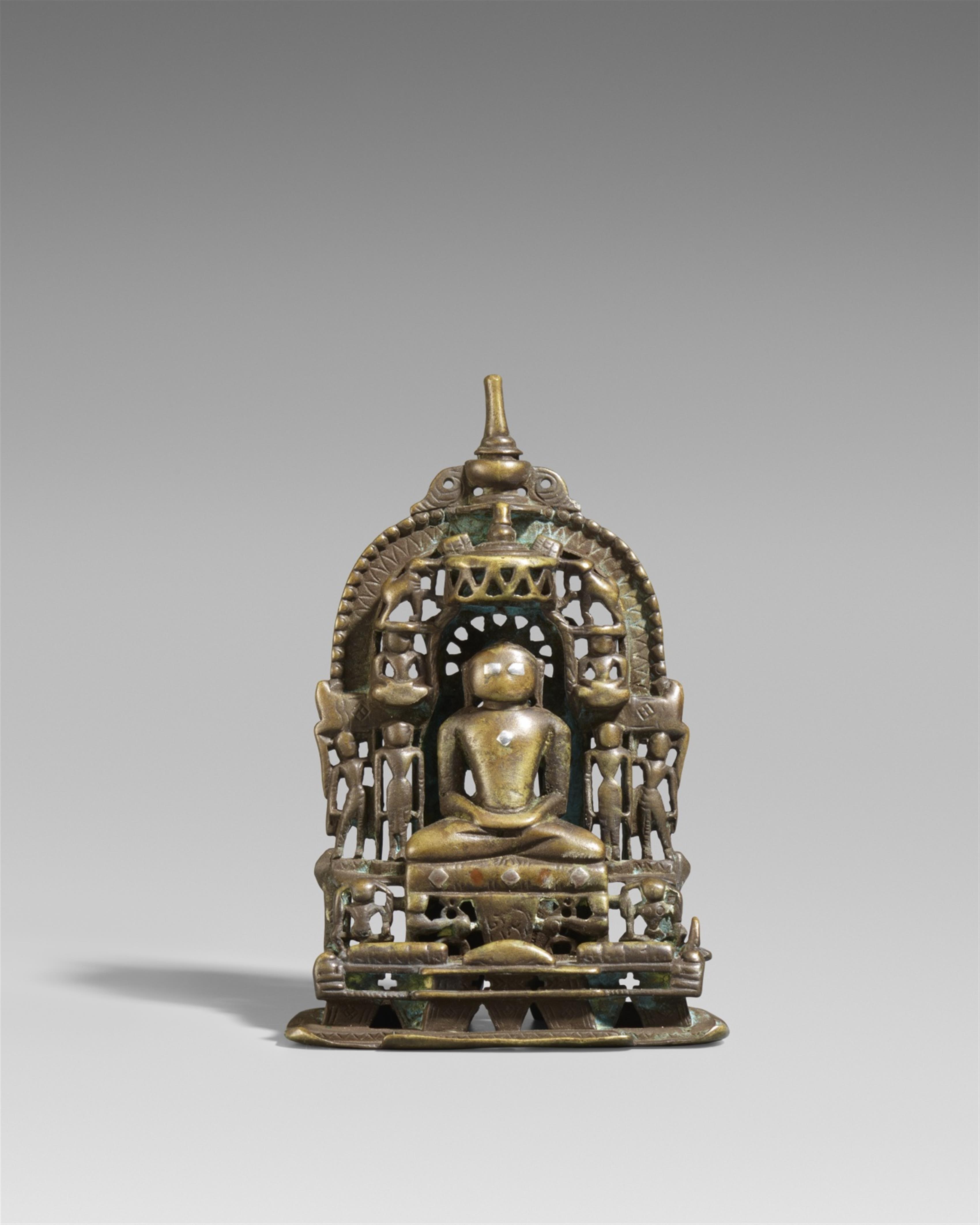 A Gujarati/Rajasthani bronze Jain altar. 15th century or later - image-1