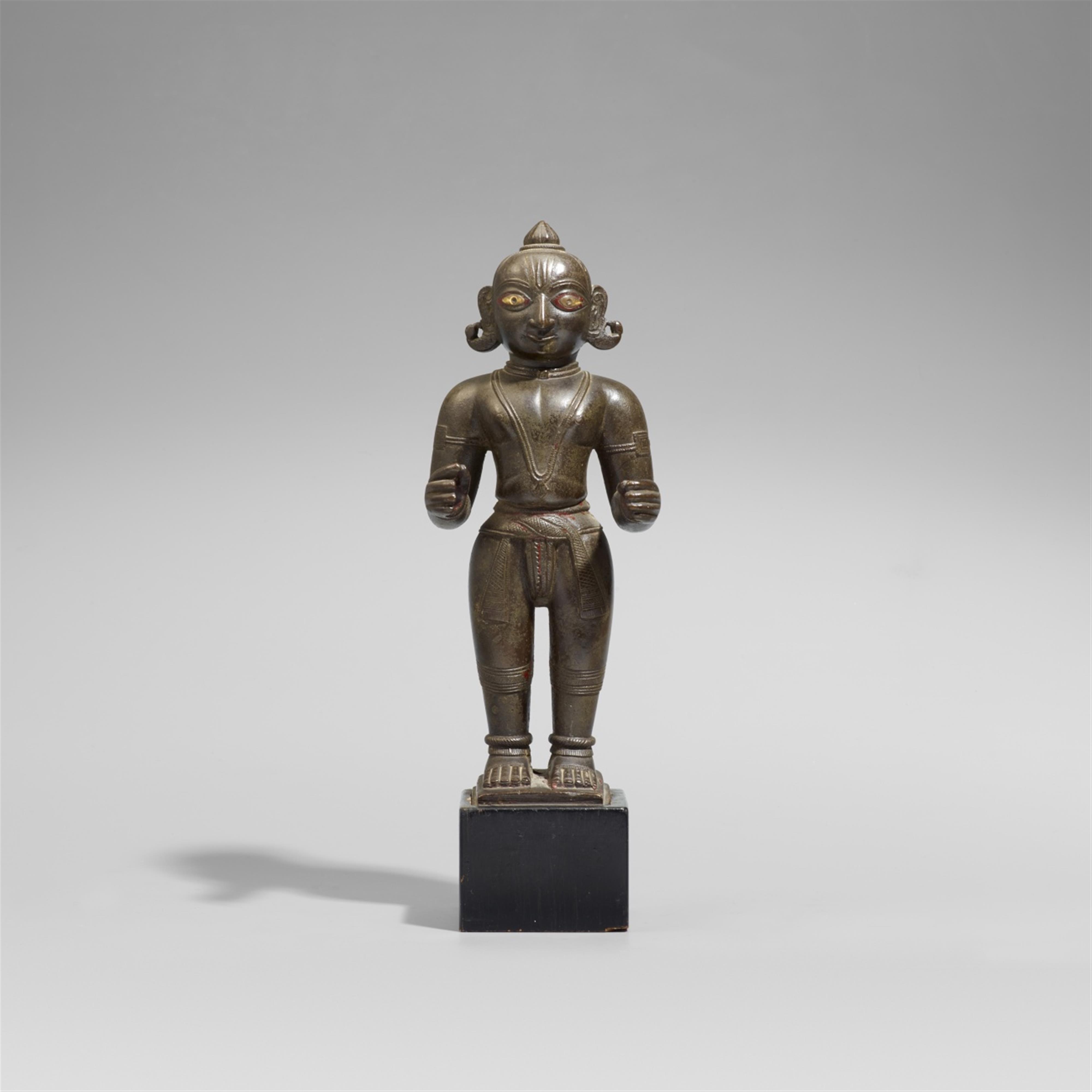 An East Indian bronze figure of a male. 19th century - image-1