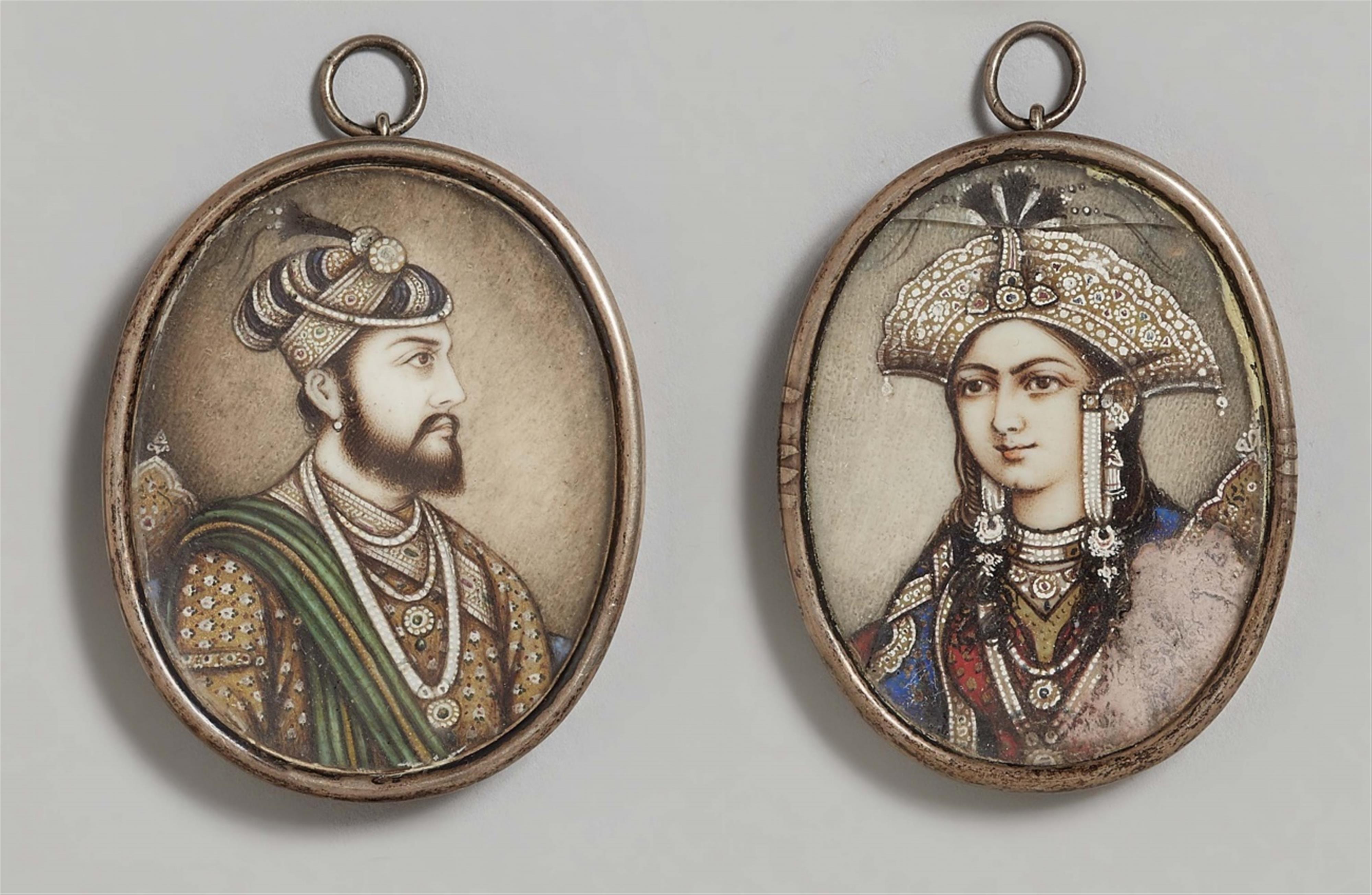 Zwei Miniaturen auf Elfenbein. Nordindien, Delhi. Spätes 19. Jh. - image-1