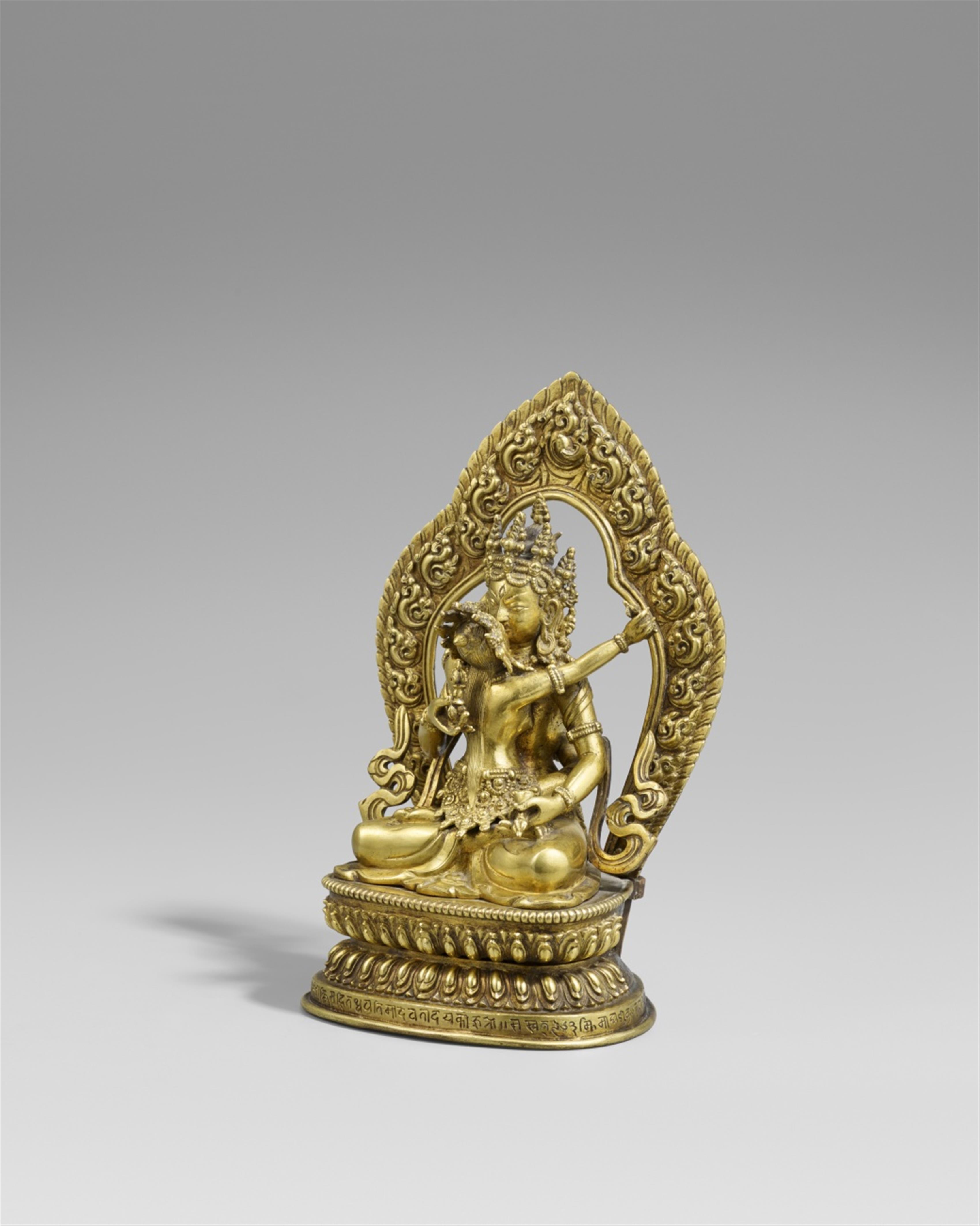 An excellent Tibetan gilt copper alloy figure of Vajrasattva in yab-yum. 19th century - image-1