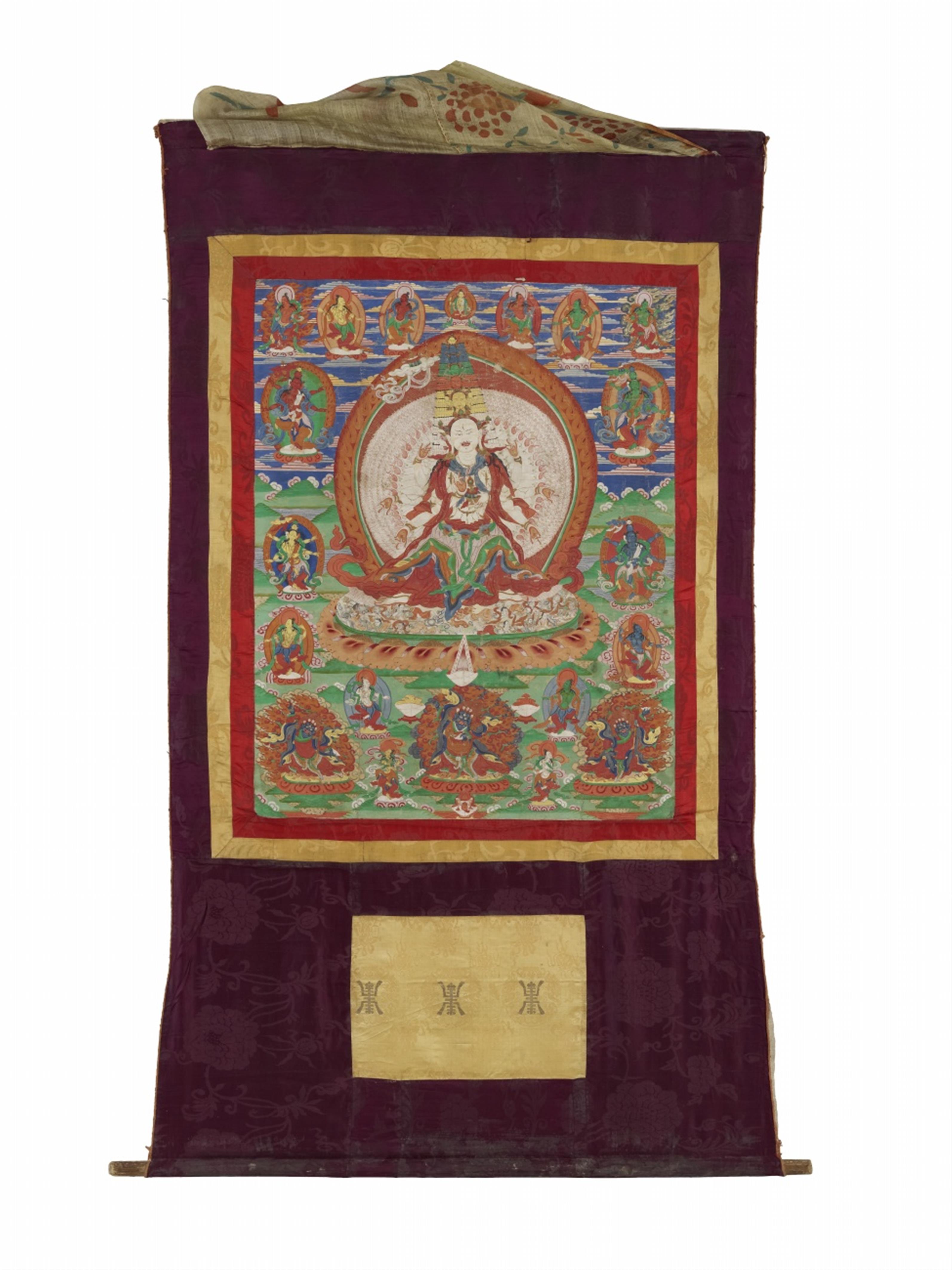 Thangka der Sitatapatra. Tibet. 19. Jh. - image-1