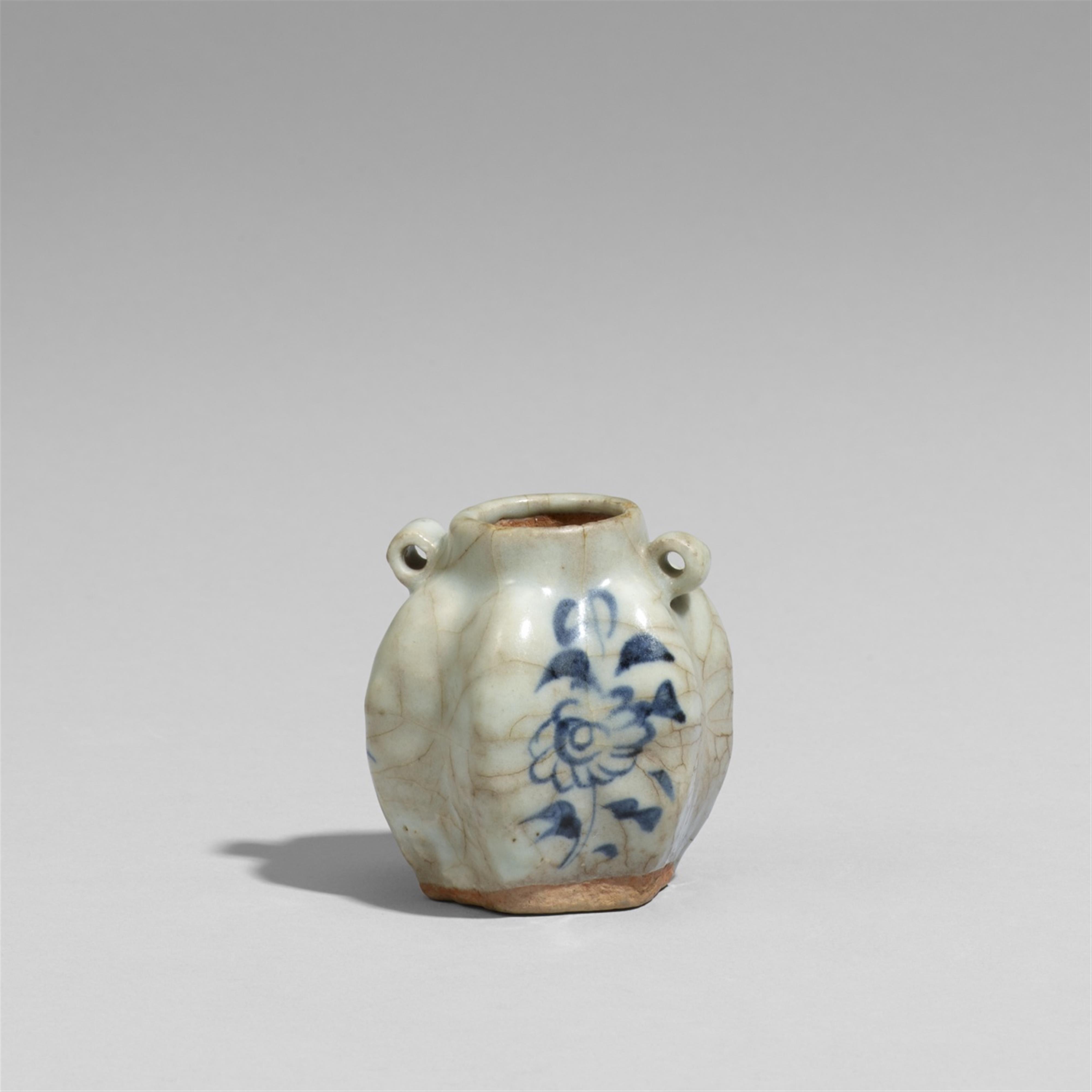 Blau-weißes Töpfchen. Yuan-Zeit (1280-1368) - image-1