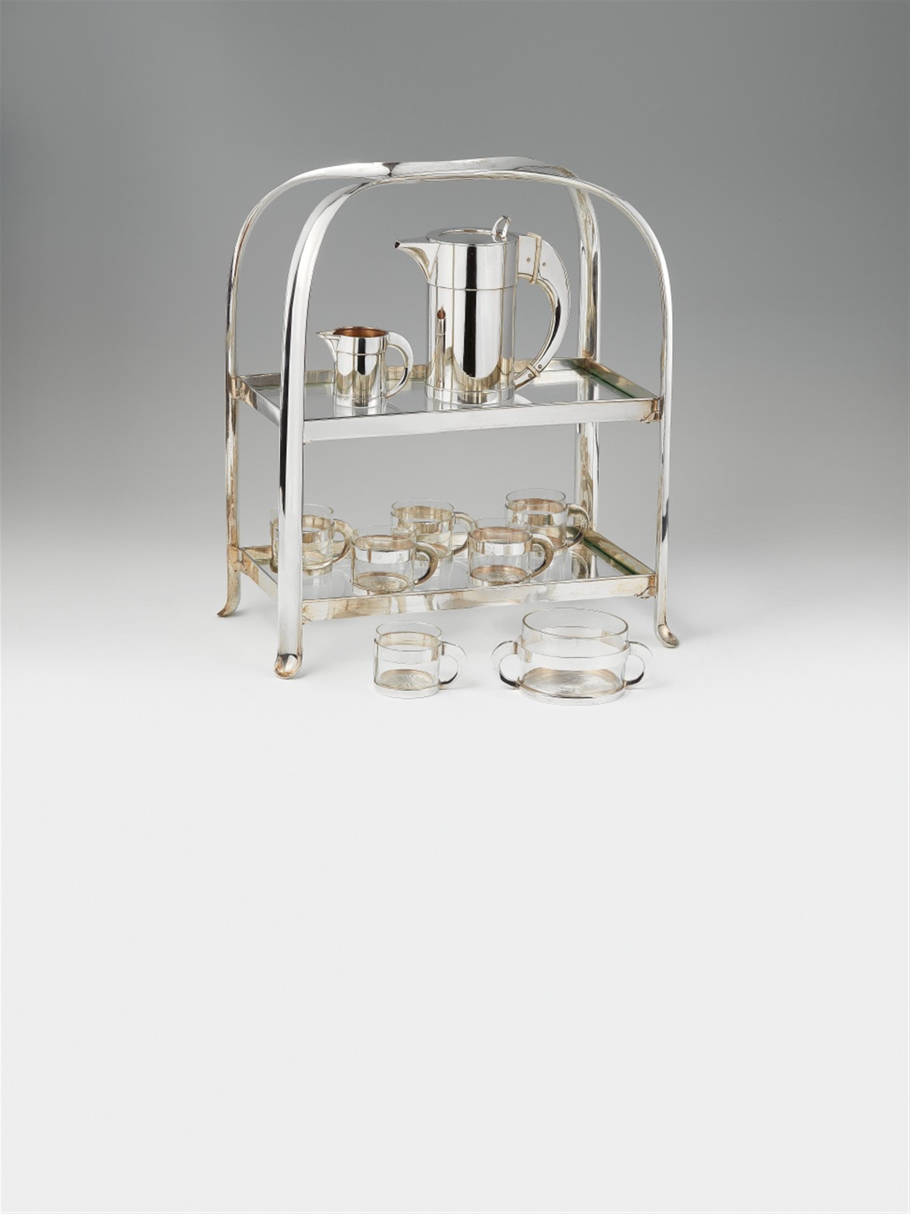 A Vienna silver mocca service and etagere - image-1