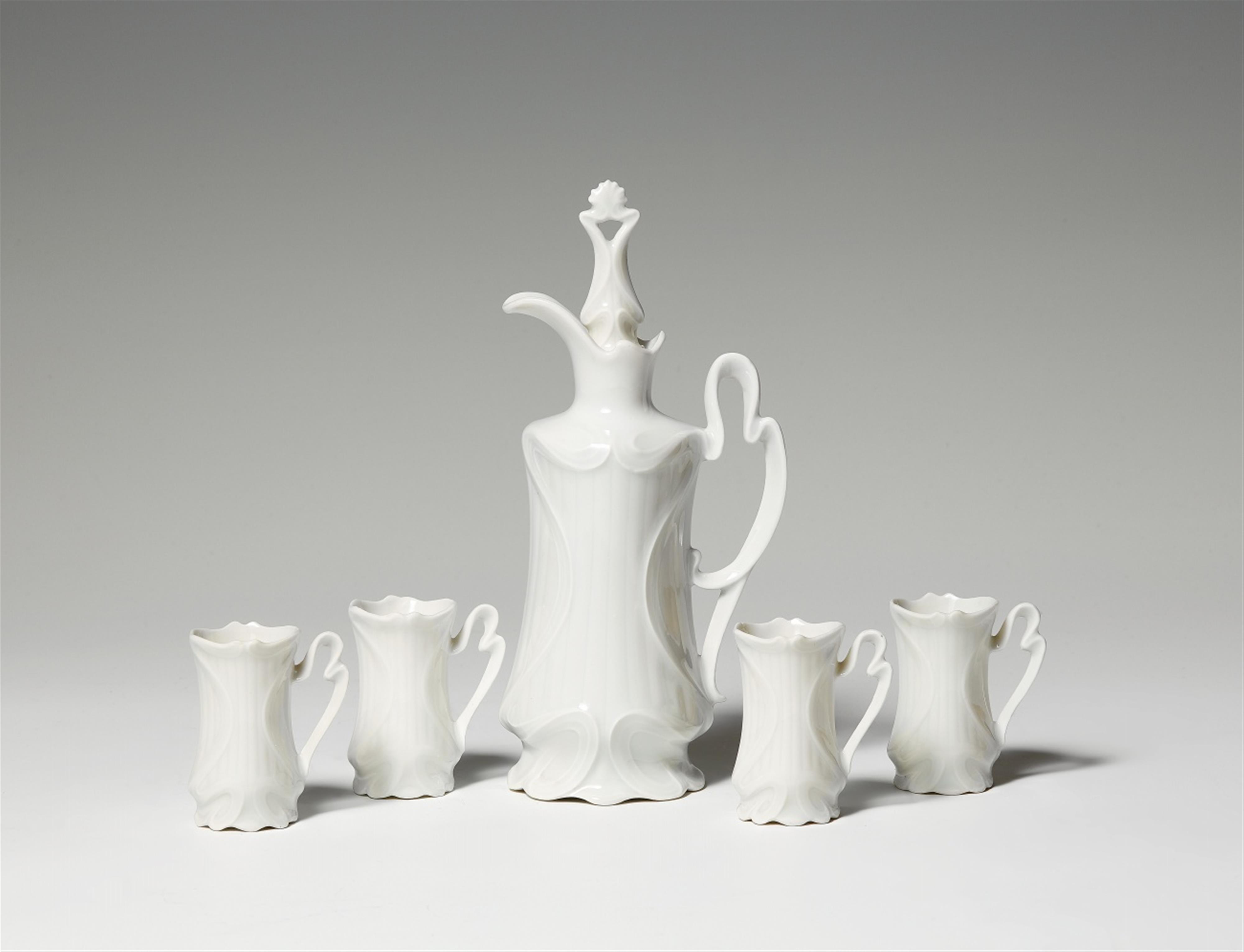 A white porcelain Jugendstil mocca service - image-1