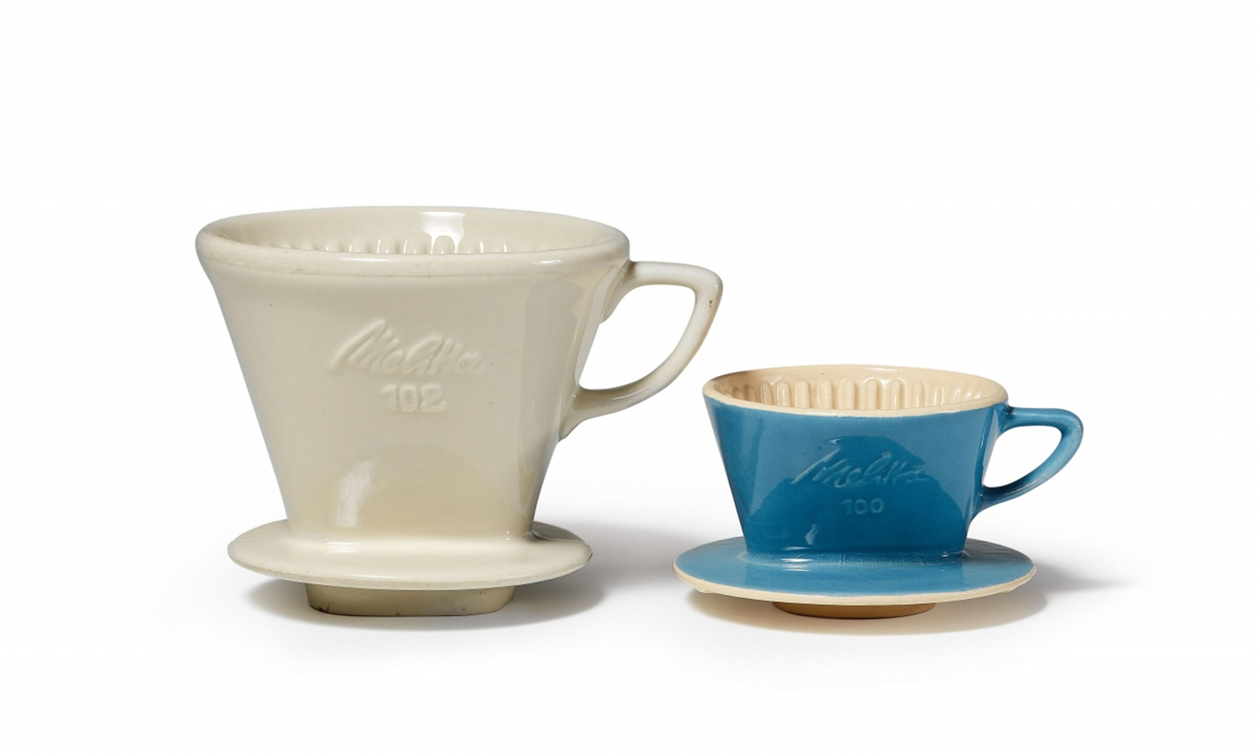 Two cup-shaped Melitta porcelain coffee filters - image-2