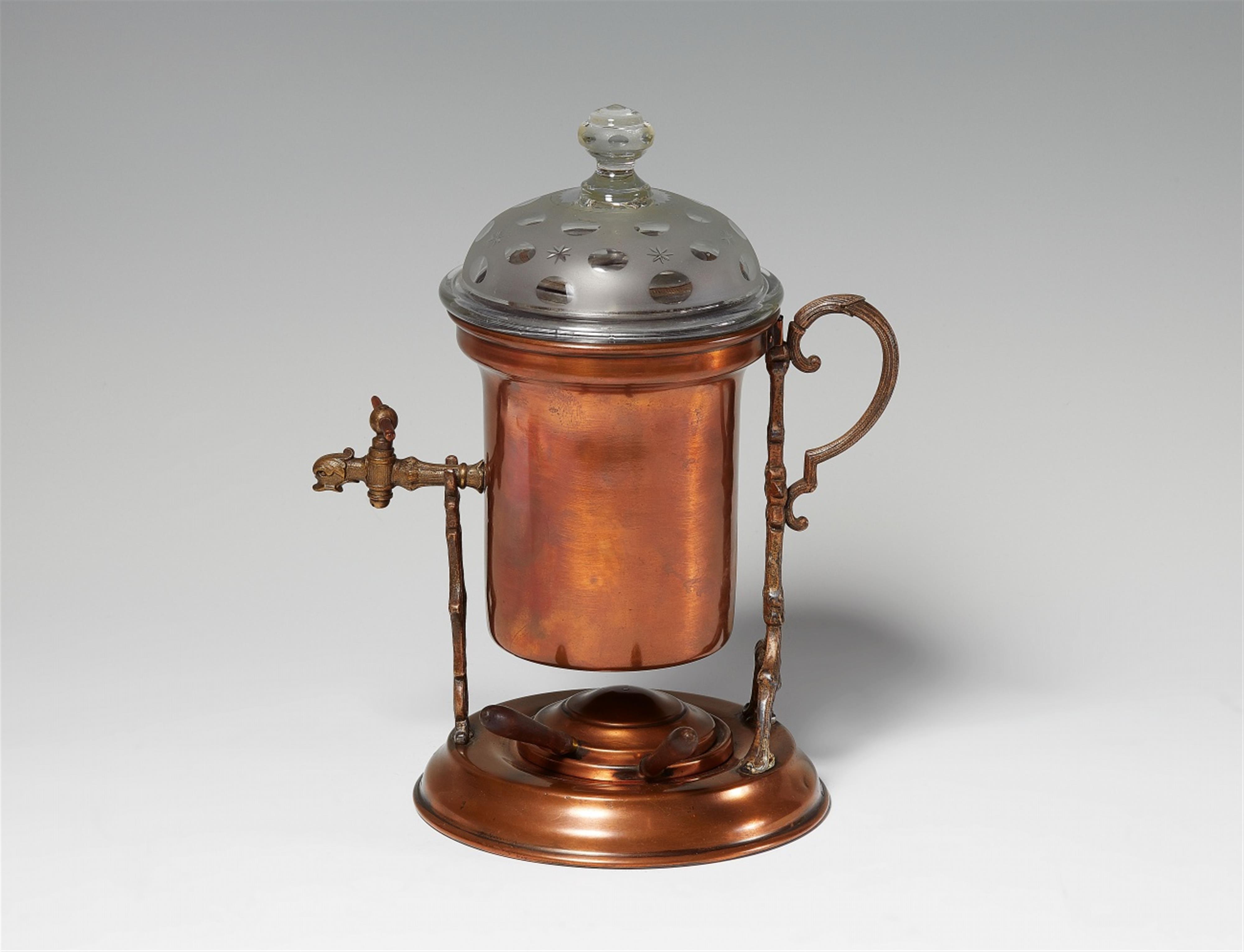 A tilting copper coffee maker - image-1