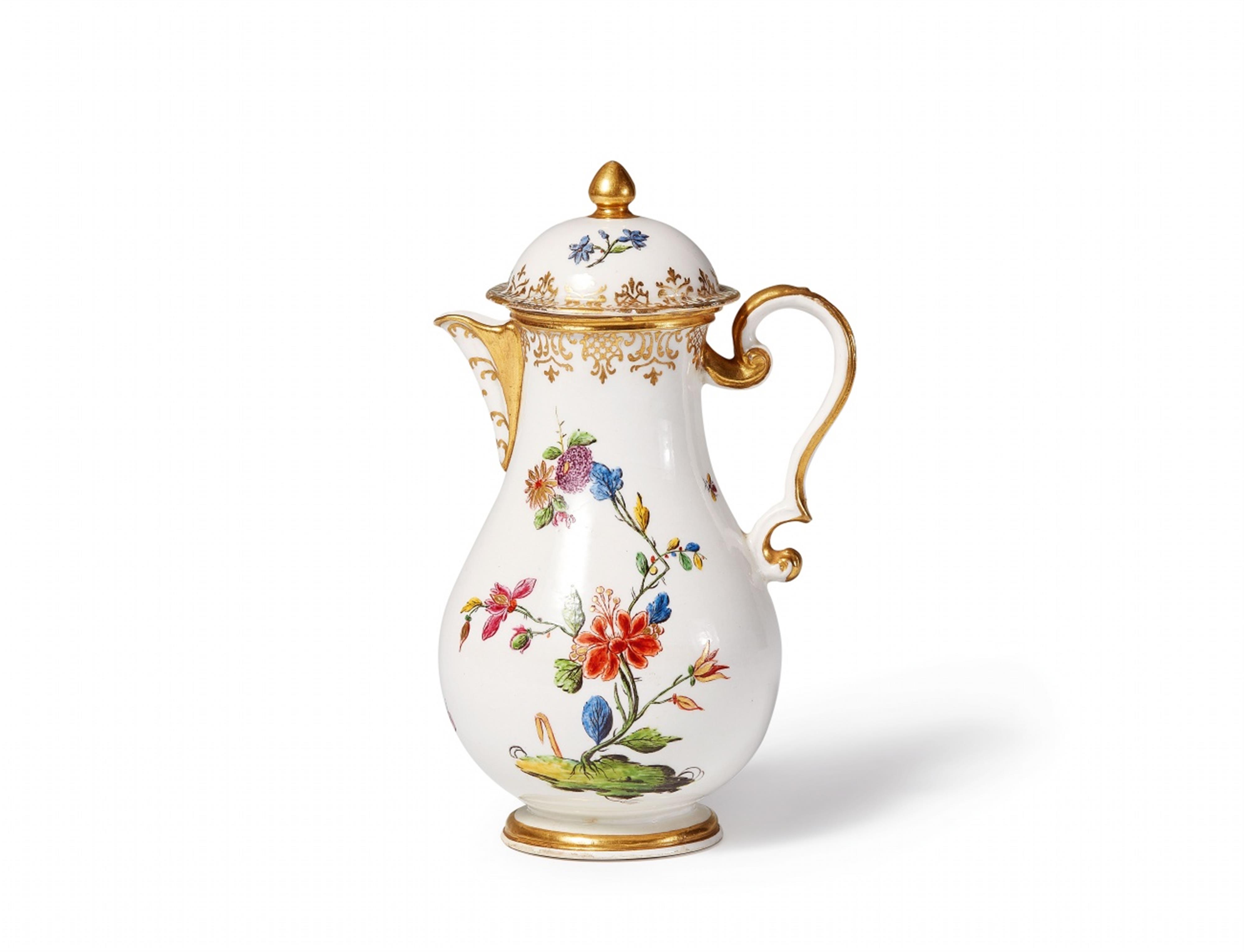 A small Capodimonte coffee pot with flowering sprig decor - image-1
