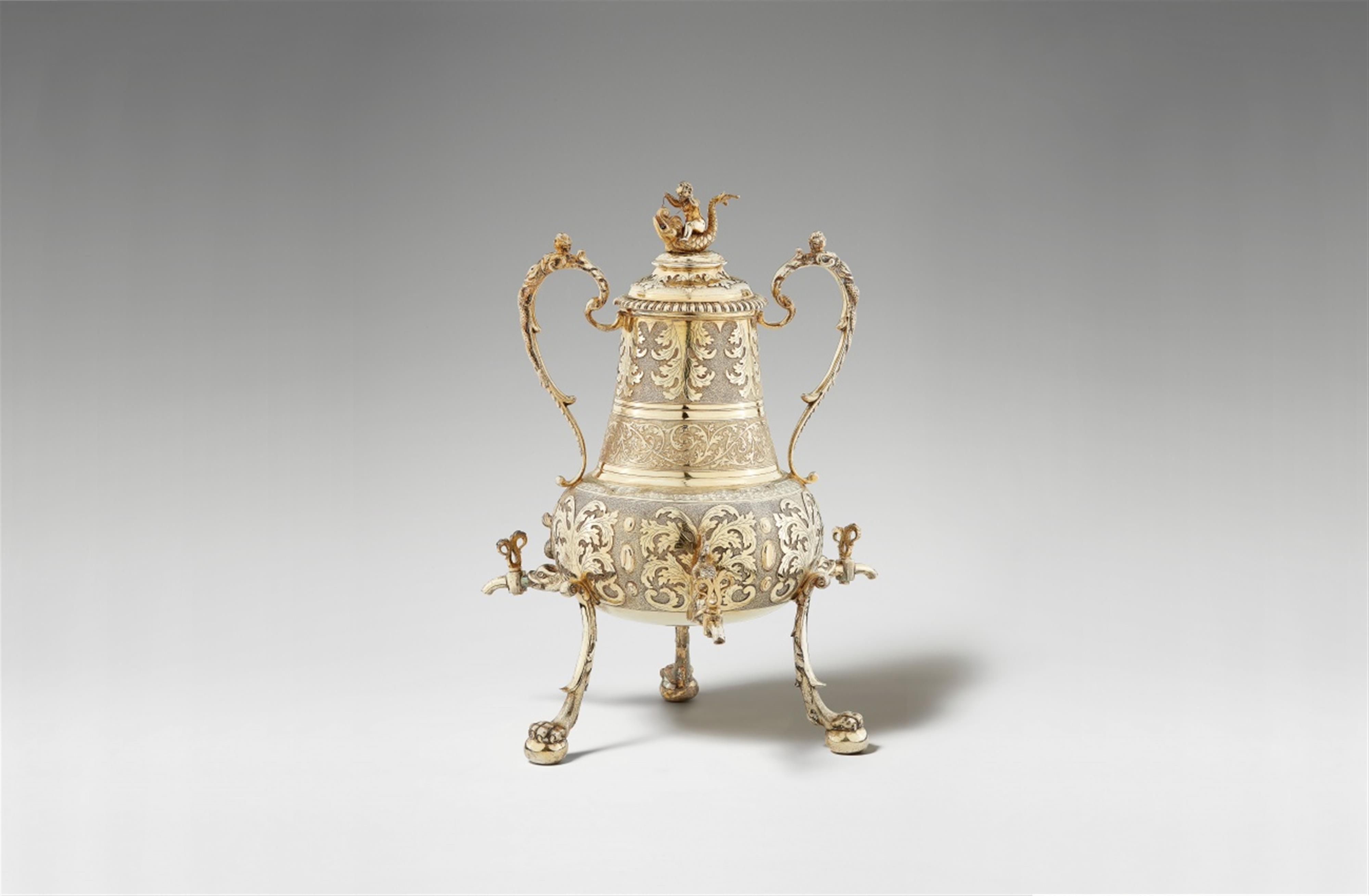 An early Augsburg silver gilt coffee pot - image-1