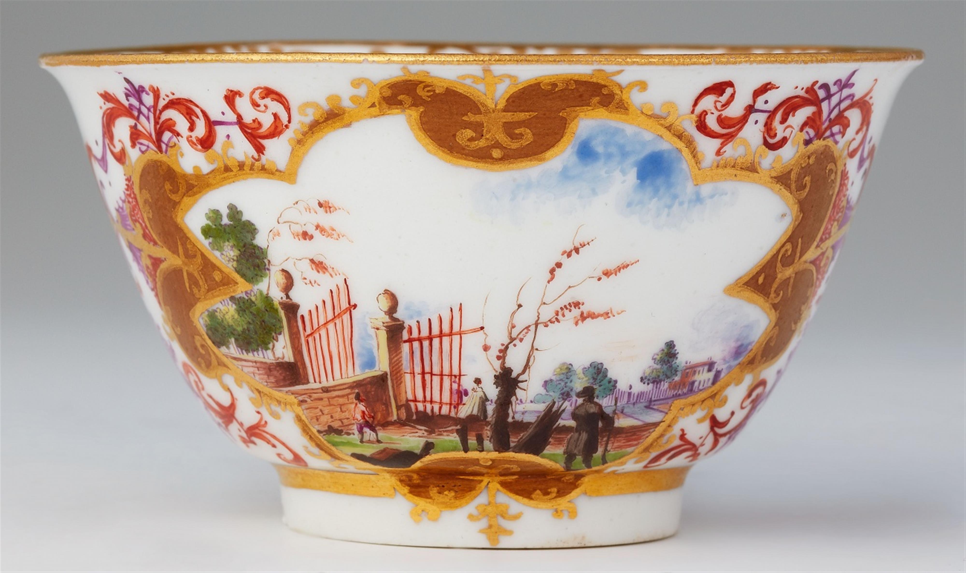 A Meissen porcelain tea bowl with the coat-of-arms of King Christian VI of Denmark - image-3