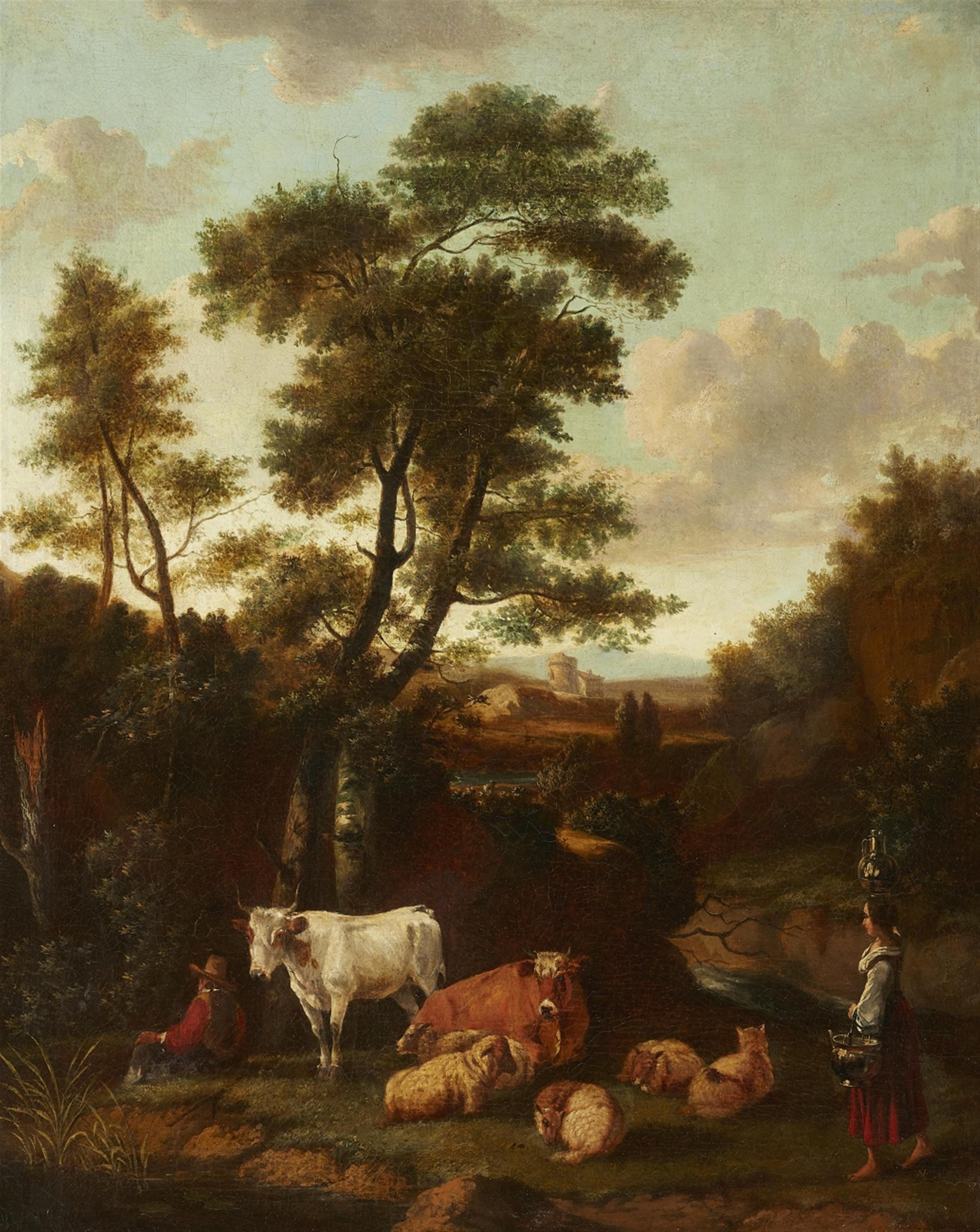 Jan Siberechts, follower of - Landscape with Shepherds - image-1