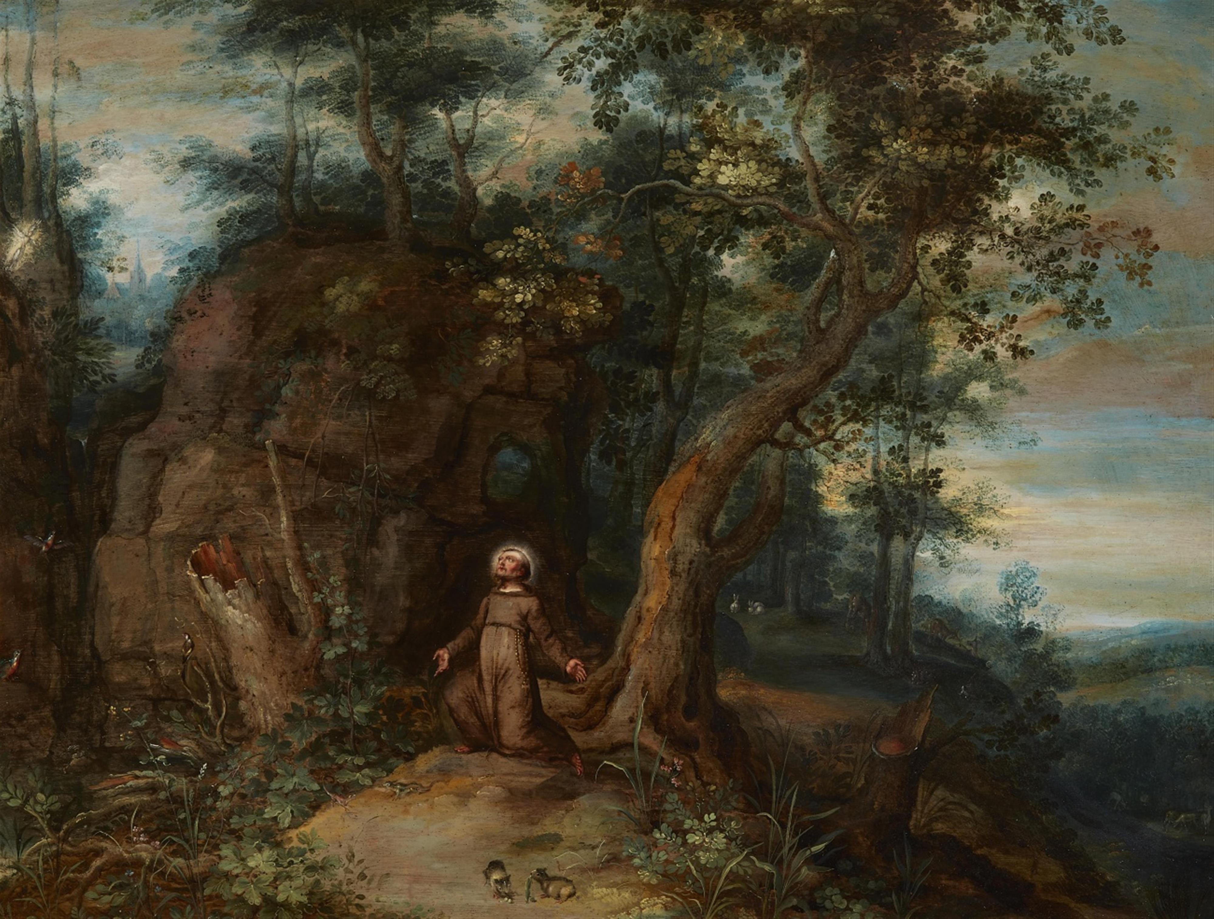 Jan Brueghel d. J., Umkreis - Der Heilige Franziskus in der Wildnis - image-1