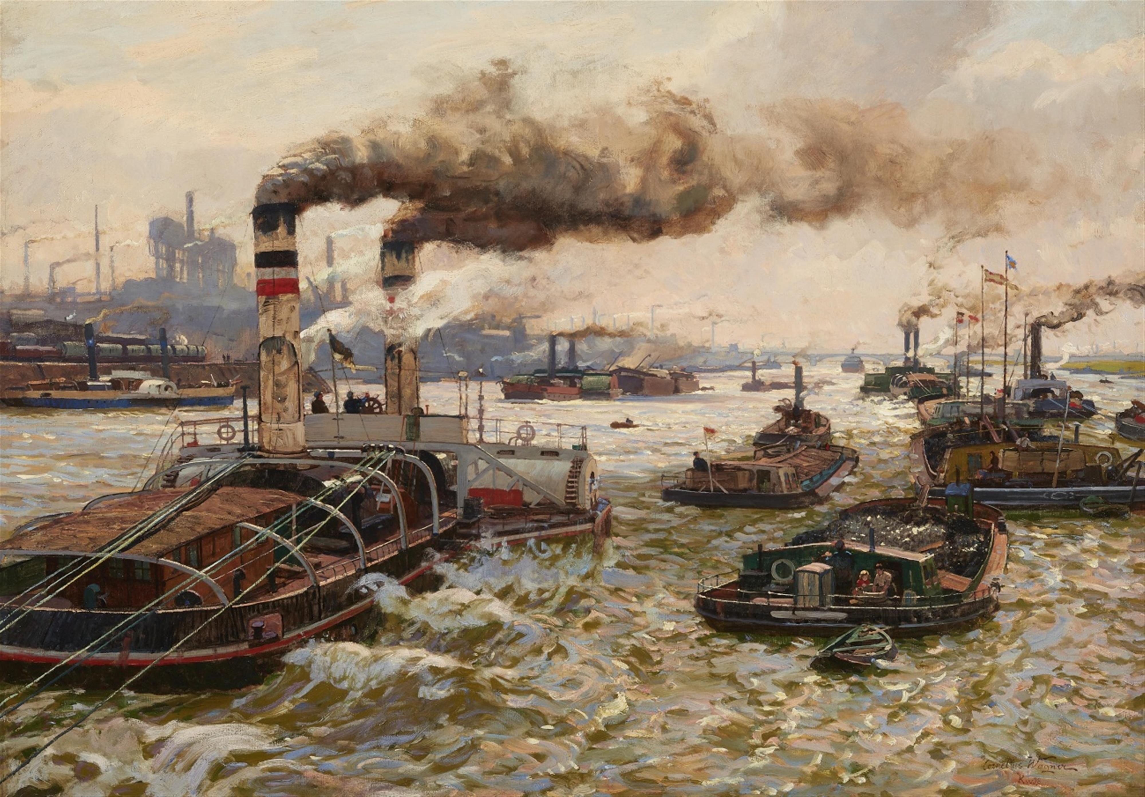 Cornelius Wagner - Barge in the Harbour at Königs Wusterhausen - image-1