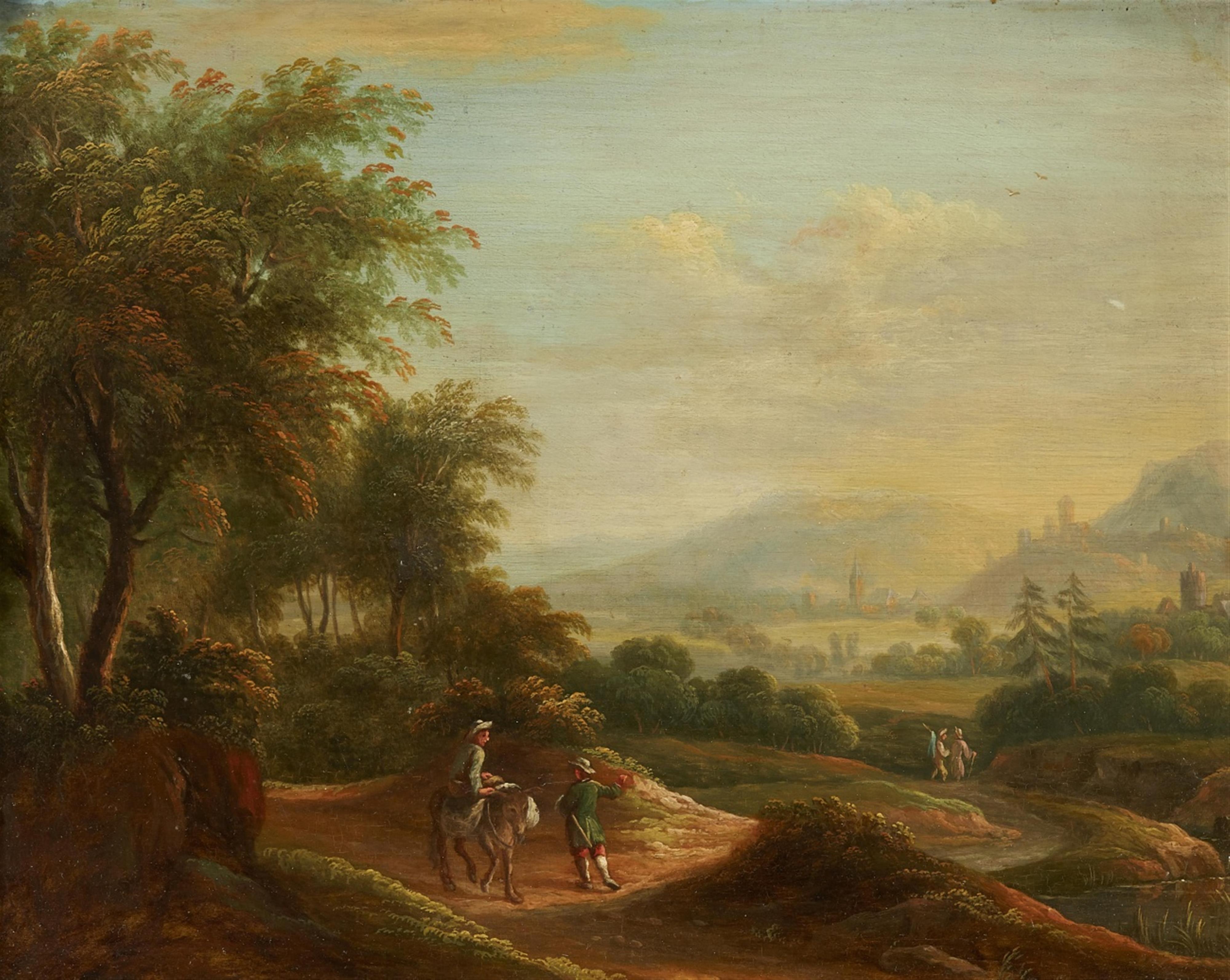 German School 18th century - Landscape with Travellers - image-1