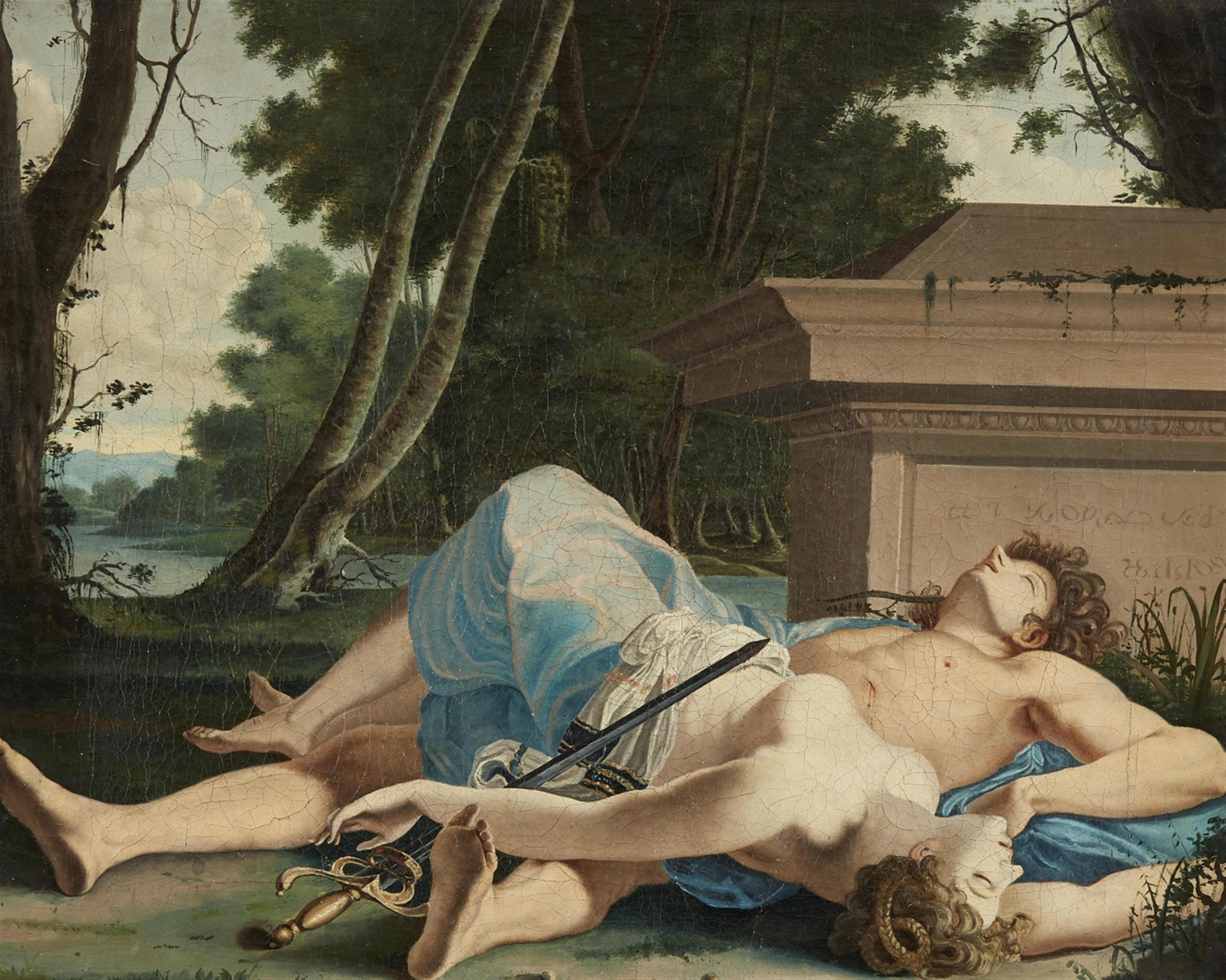 German or French artist circa 1800 - Pyramus and Thisbe - image-1